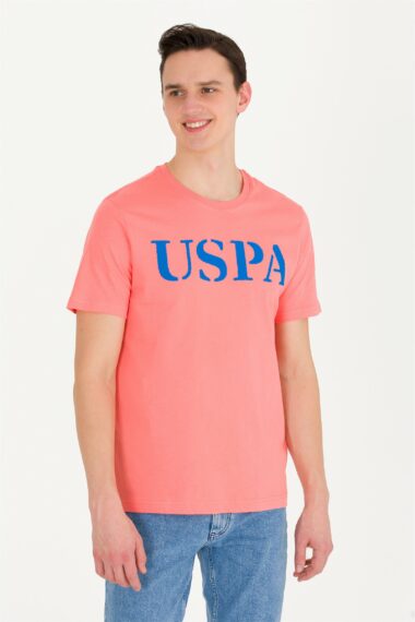 تی شرت یقه گرد گل بهی  رگولار آستین کوتاه مردانه یو اس پولو | US POLO ASSN