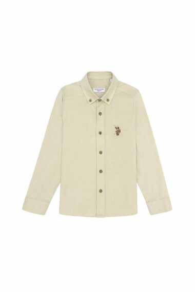 پیراهن  خاکی تیره  رگولار  پسرانه یو اس پولو | US POLO ASSN