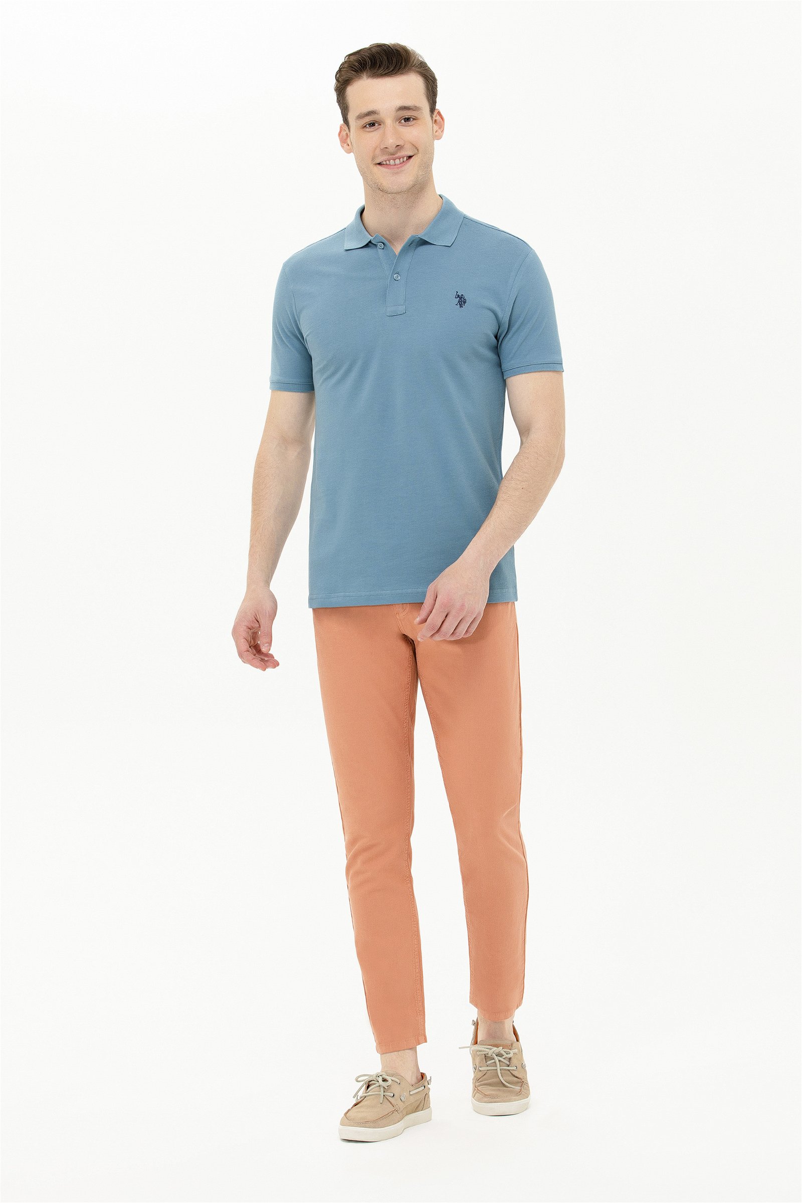 شلوار اسپورت  آجری  اندامی  مردانه یو اس پولو | US POLO ASSN
