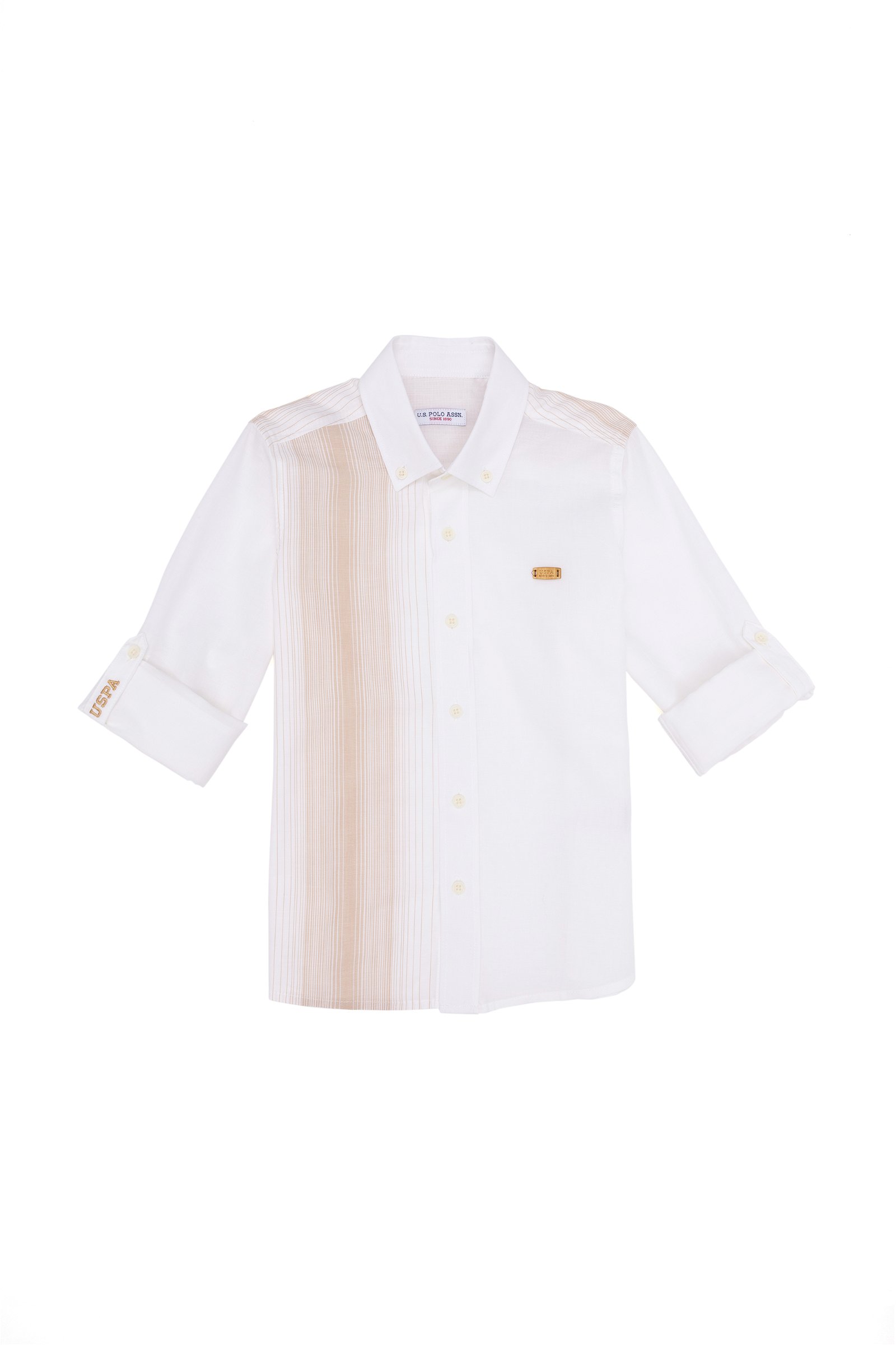 پیراهن  شتری  ریلکس  پسرانه یو اس پولو | US POLO ASSN