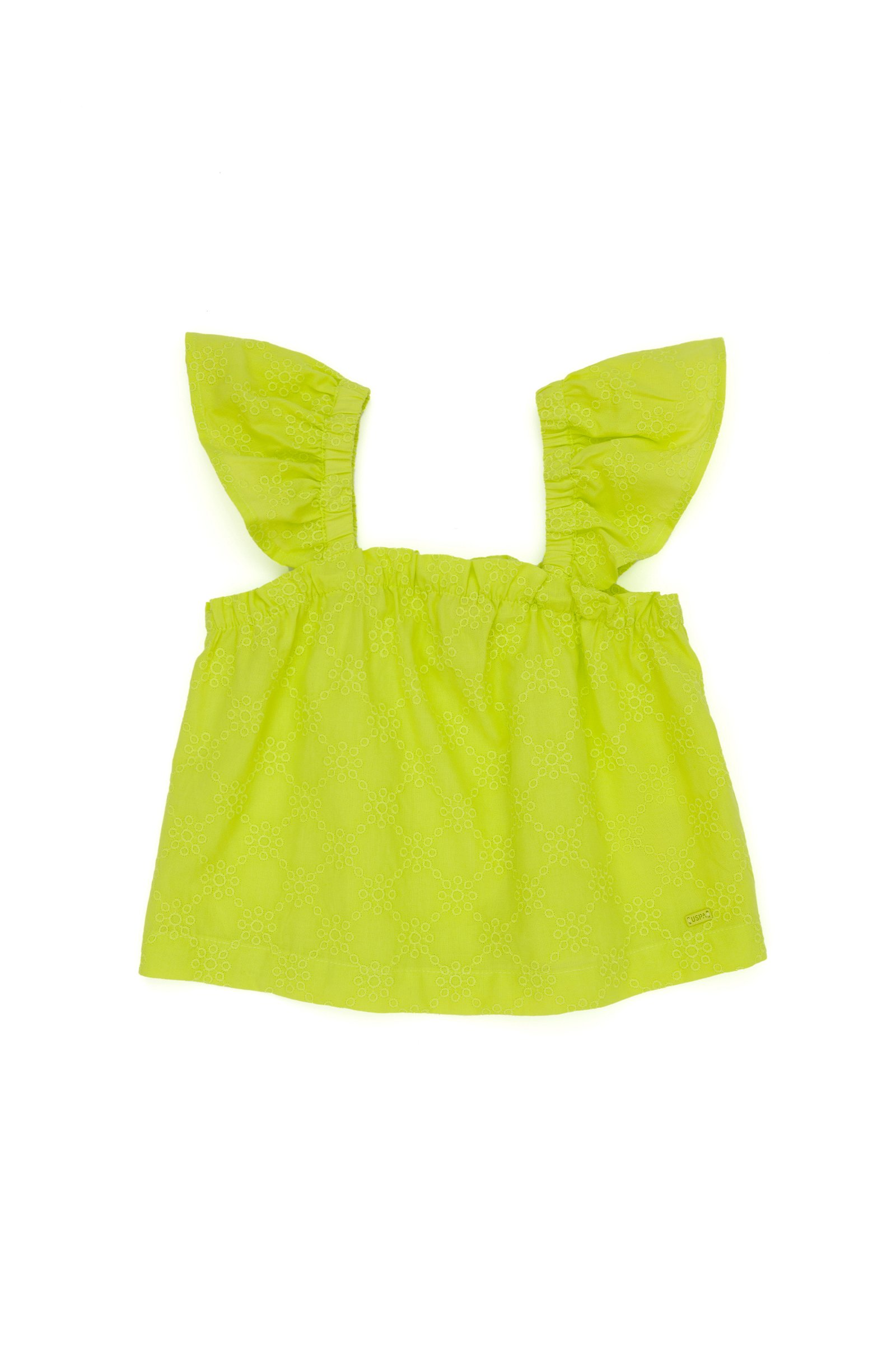 پیراهن  لیمویی  Crop Top  دخترانه یو اس پولو | US POLO ASSN