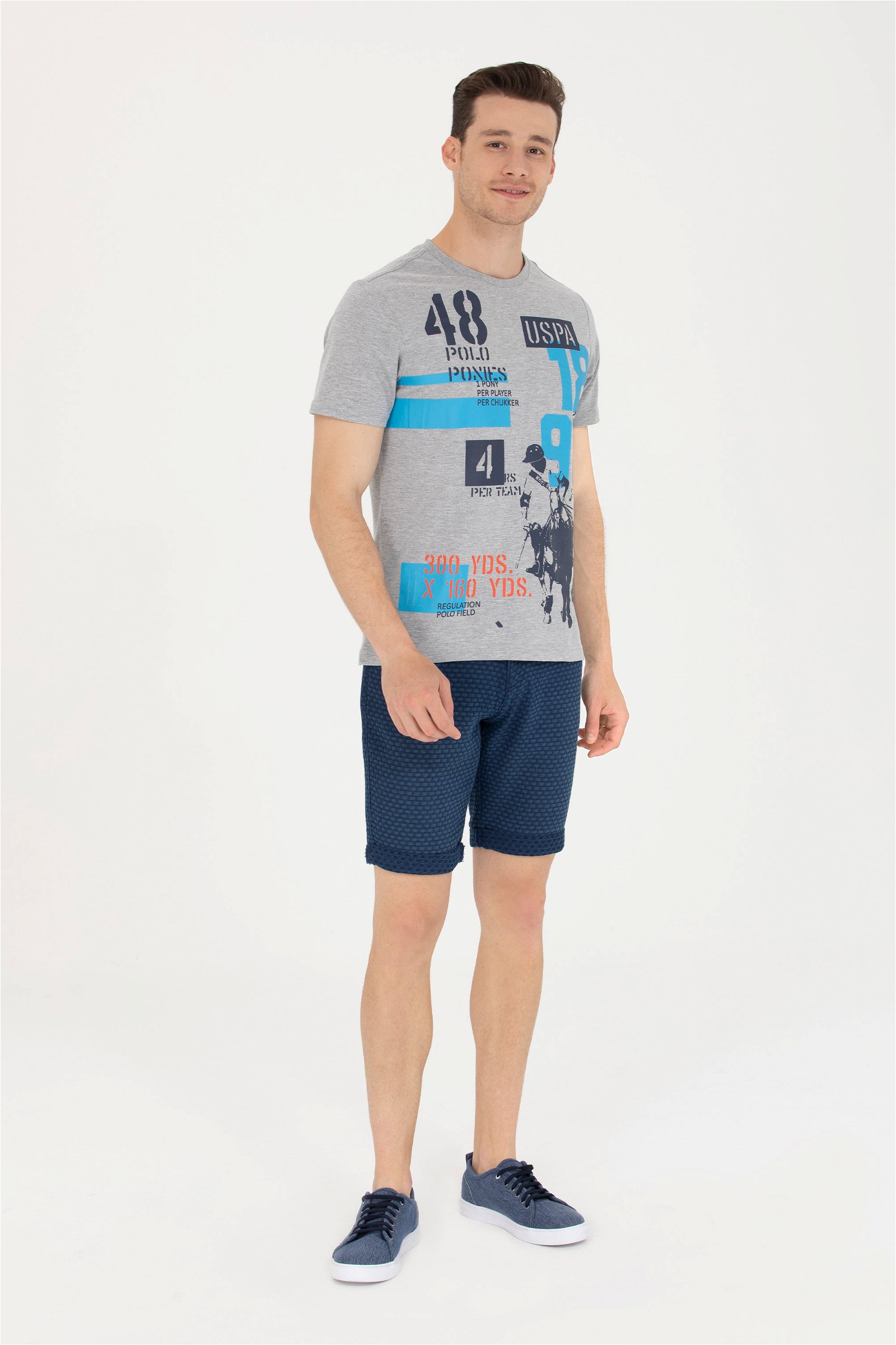 شلوارک جین  آبی  رگولار  مردانه یو اس پولو | US POLO ASSN