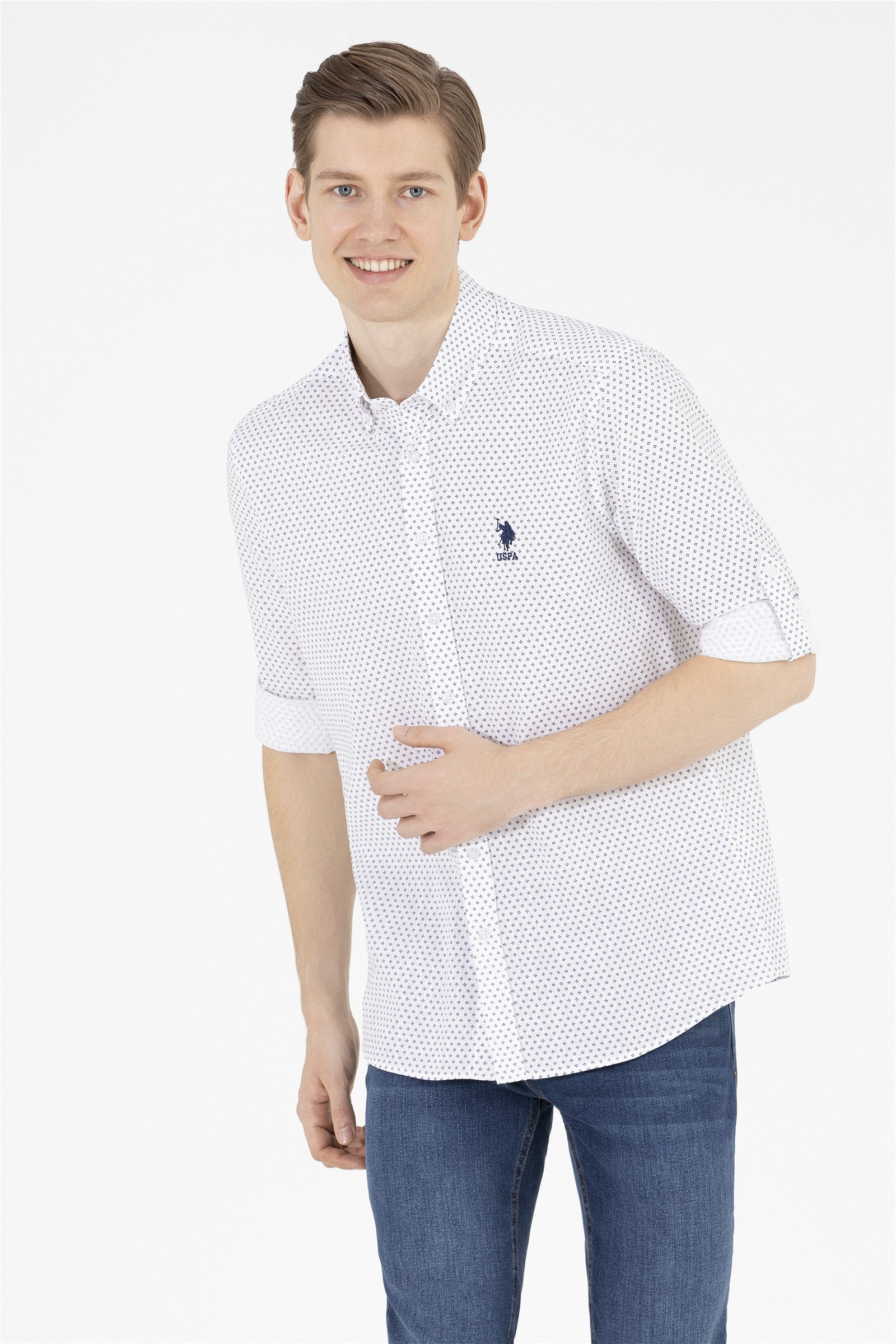پیراهن  لاجورد  رگولار  مردانه یو اس پولو | US POLO ASSN