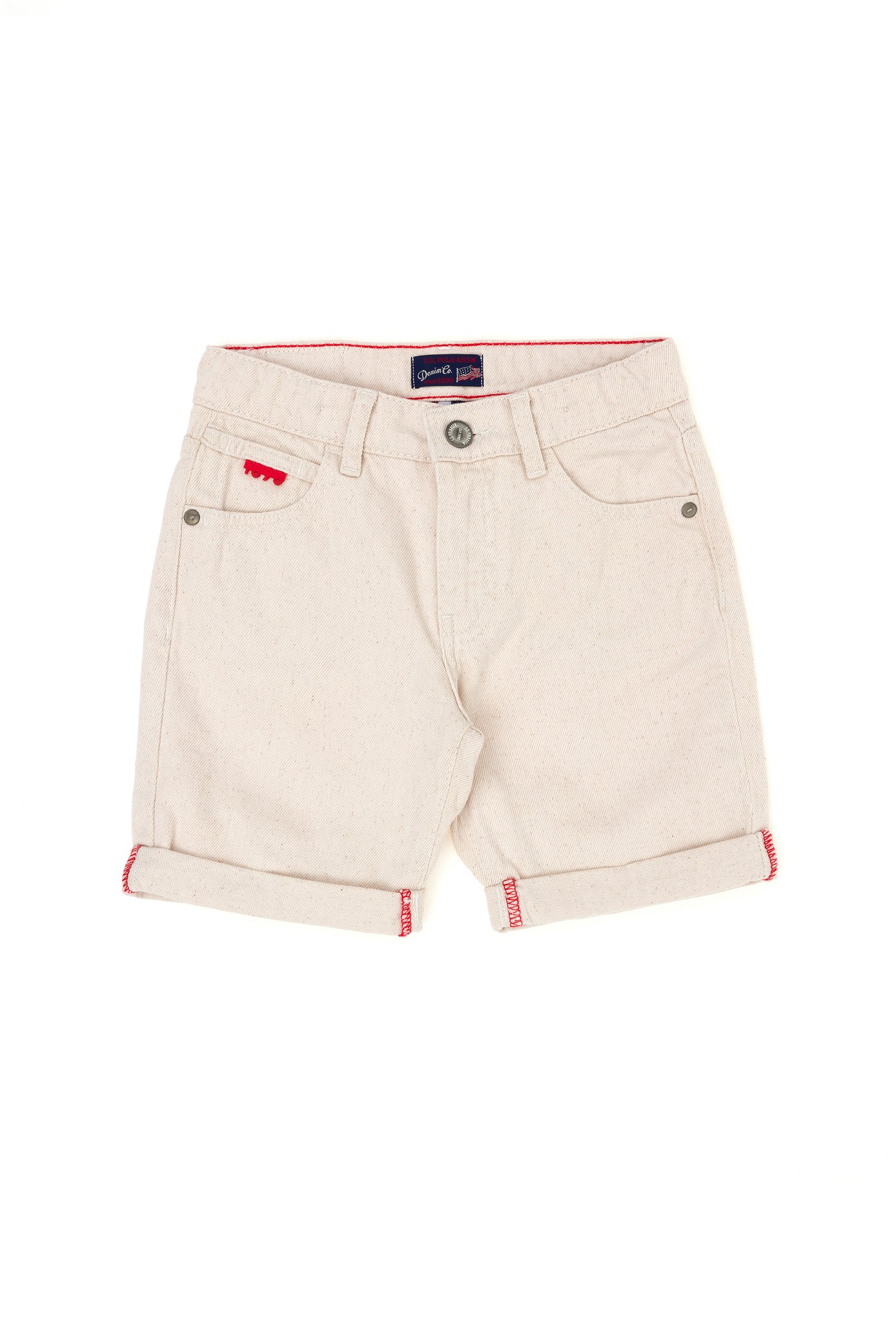 شلوارک  بژ  اندامی  پسرانه یو اس پولو | US POLO ASSN