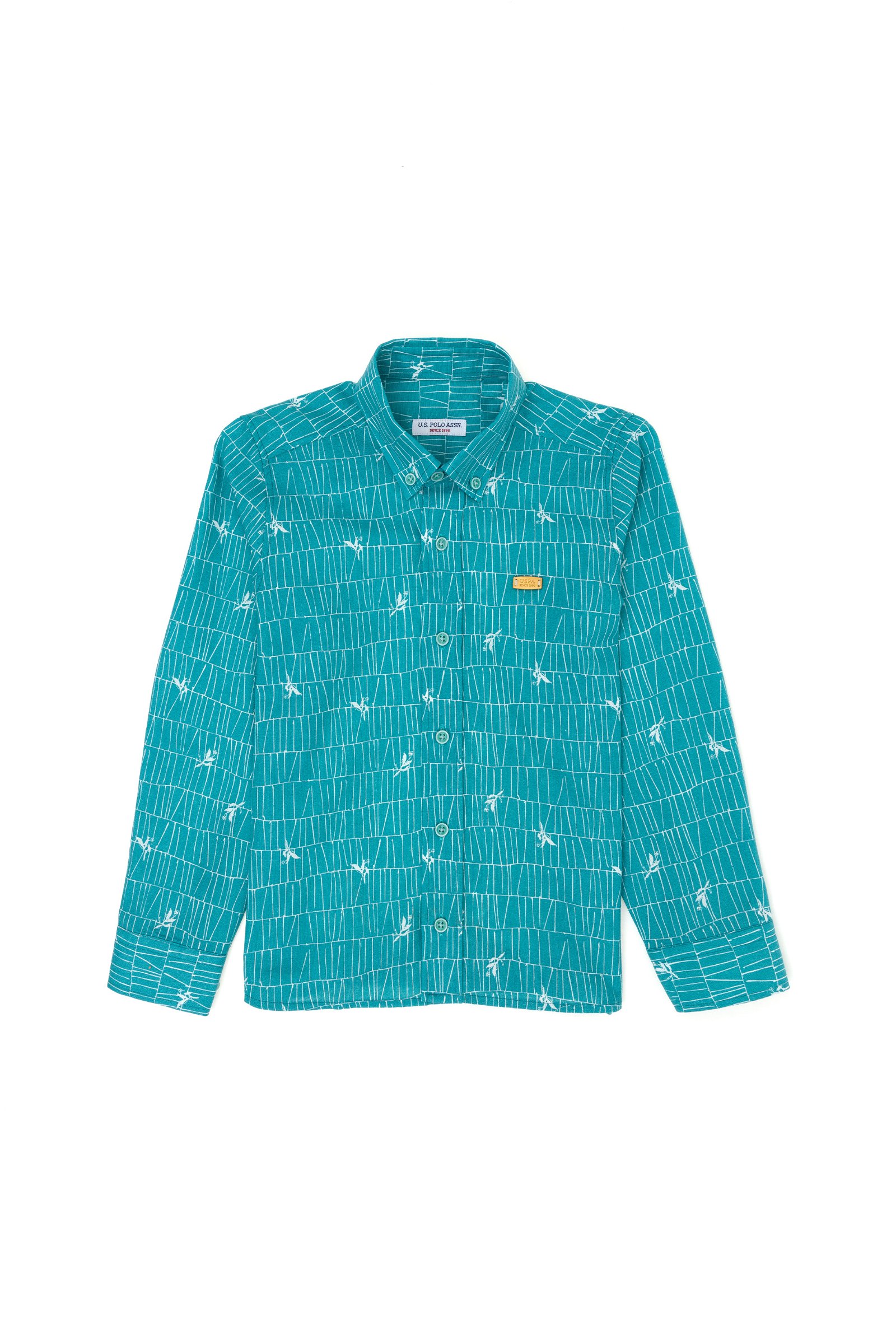 پیراهن  نعناعی  ریلکس  پسرانه یو اس پولو | US POLO ASSN