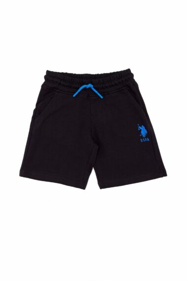 شلوارک بافته شده  سیاه  استاندارد فیت  پسرانه یو اس پولو | US POLO ASSN