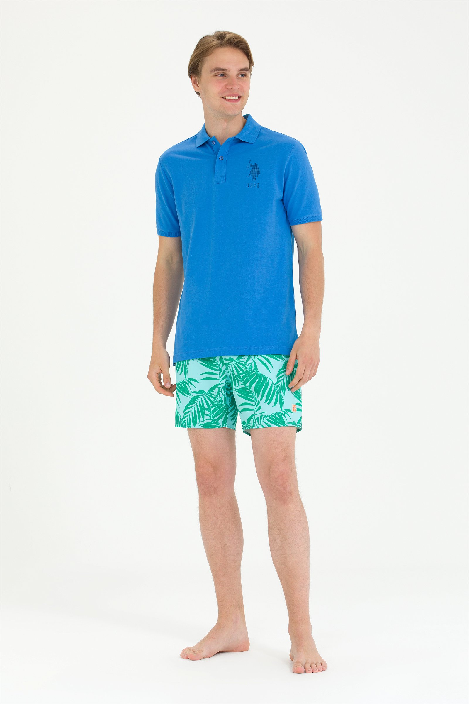 شورت ساحل  نعناعی تیره  استاندارد فیت  مردانه یو اس پولو | US POLO ASSN