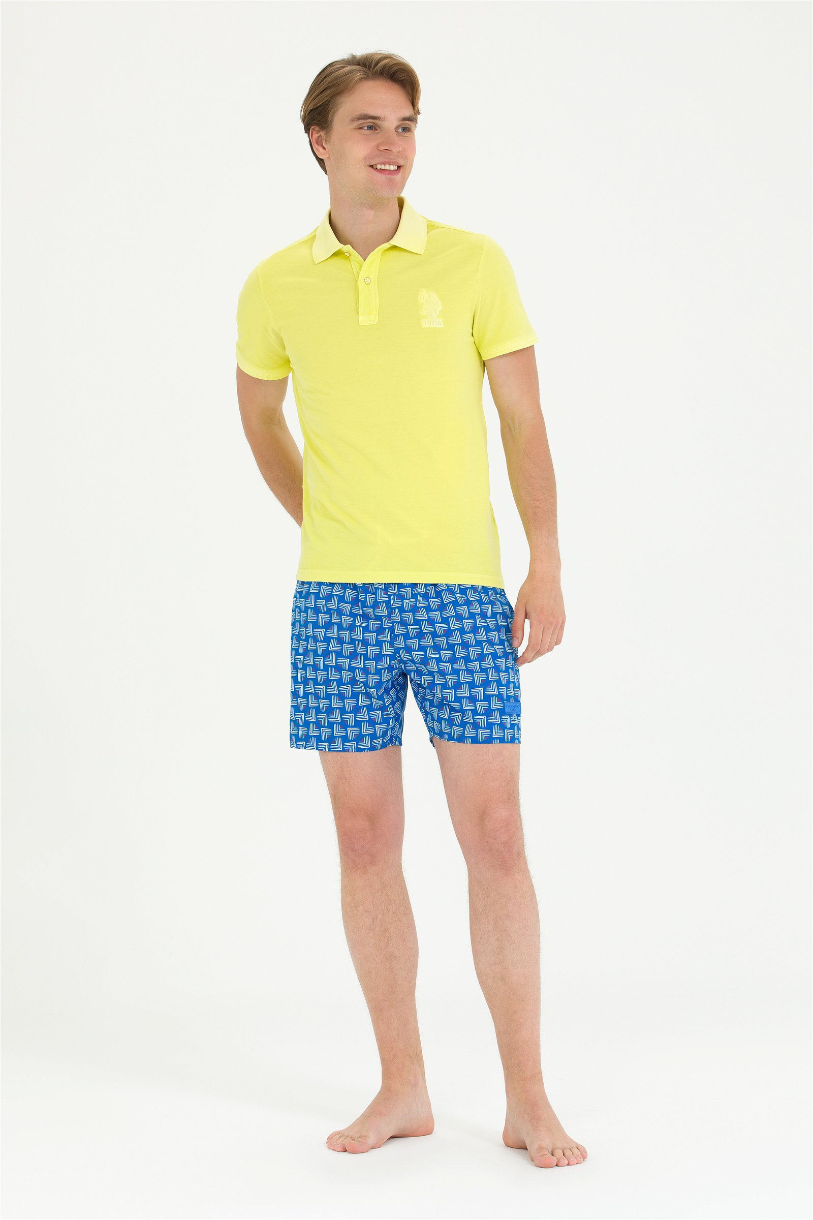 شورت ساحل  آبی  استاندارد فیت  مردانه یو اس پولو | US POLO ASSN