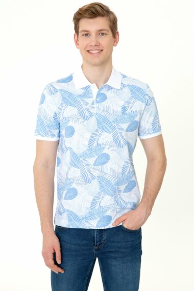 تی شرت یقه پولو آبی تیره  رگولار آستین کوتاه مردانه یو اس پولو | US POLO ASSN