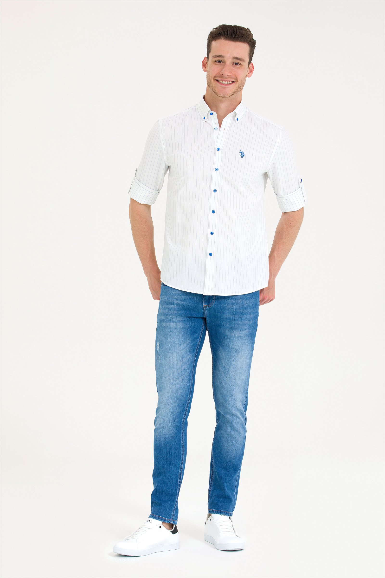 شلوار دنیم  آبی  اندامی  مردانه یو اس پولو | US POLO ASSN