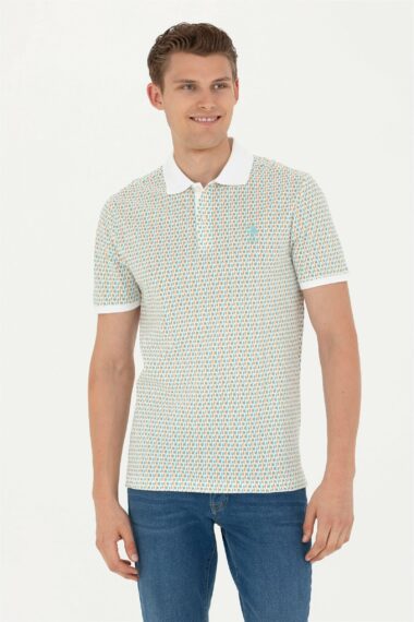 تی شرت یقه پولو نعناعی  رگولار آستین کوتاه مردانه یو اس پولو | US POLO ASSN