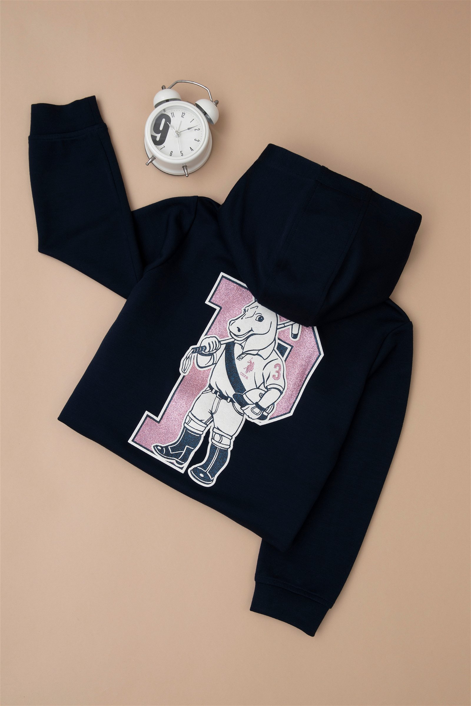 سویشرت  لاجورد  Oversize  دخترانه یو اس پولو | US POLO ASSN