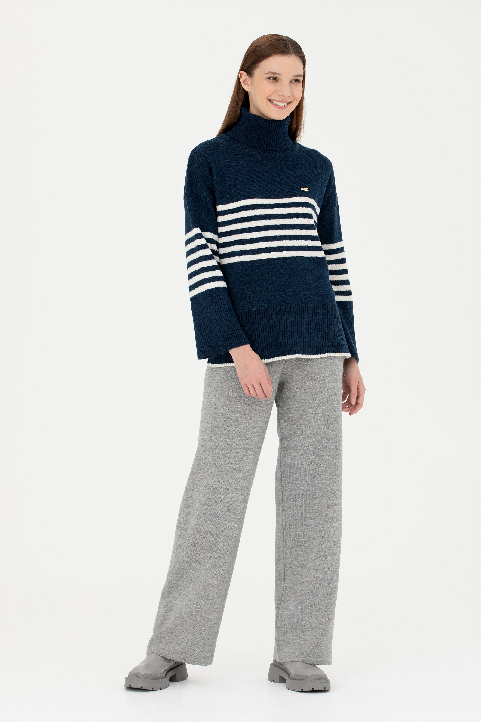 تریکو  خاکستری ملانژ  Loose  زنانه یو اس پولو | US POLO ASSN