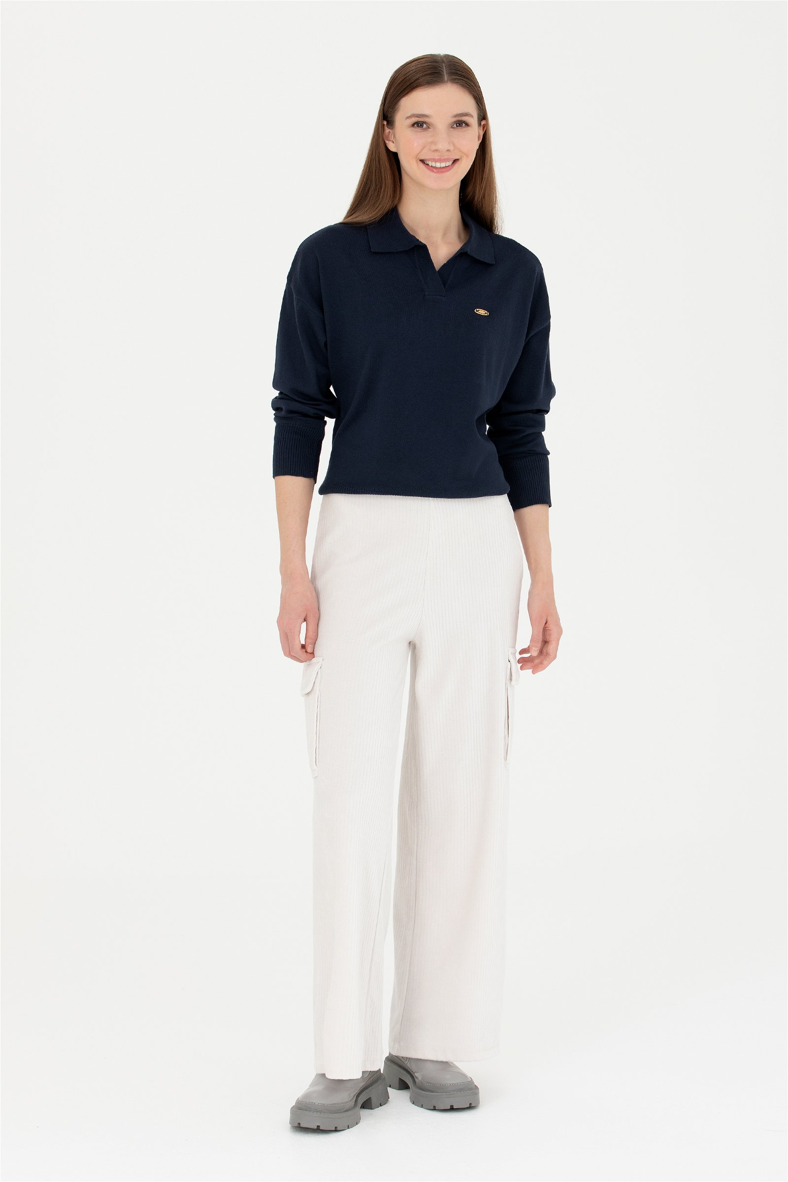 شلوار  خاکستری  Loose  زنانه یو اس پولو | US POLO ASSN