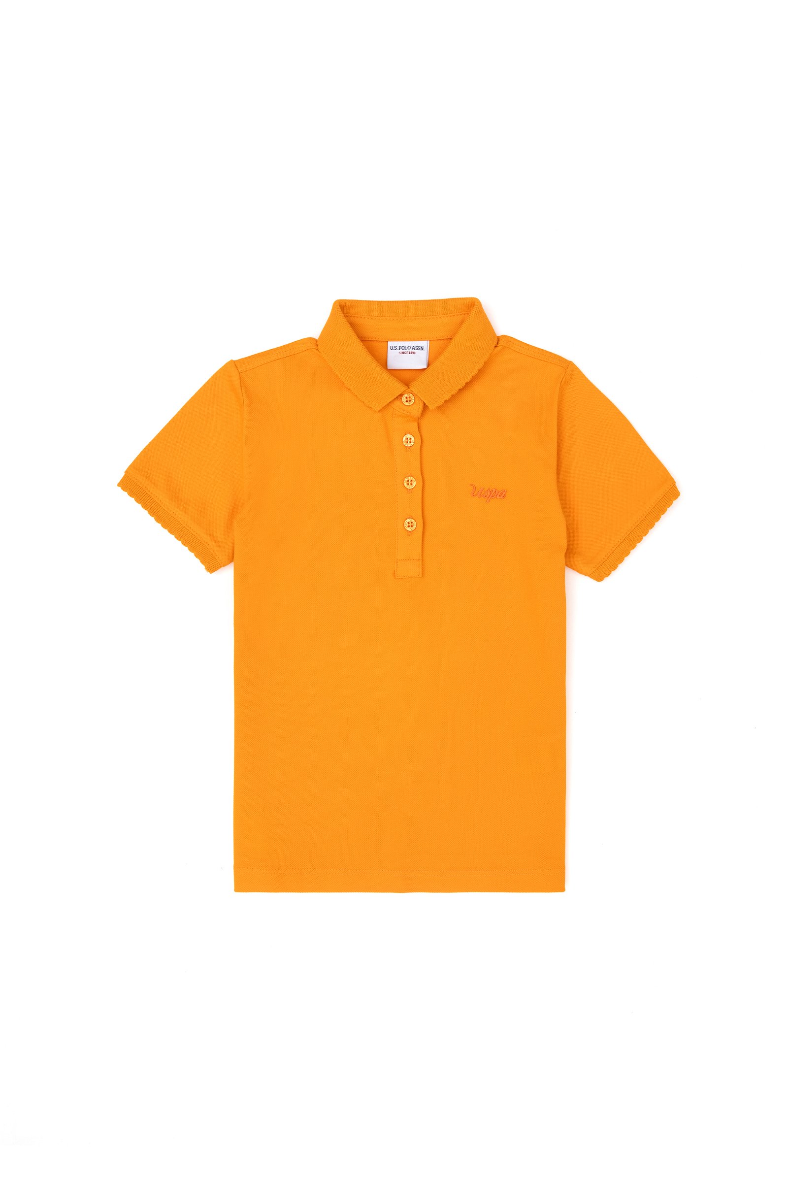 تی شرت  نارنجی  اندامی  دخترانه یو اس پولو | US POLO ASSN