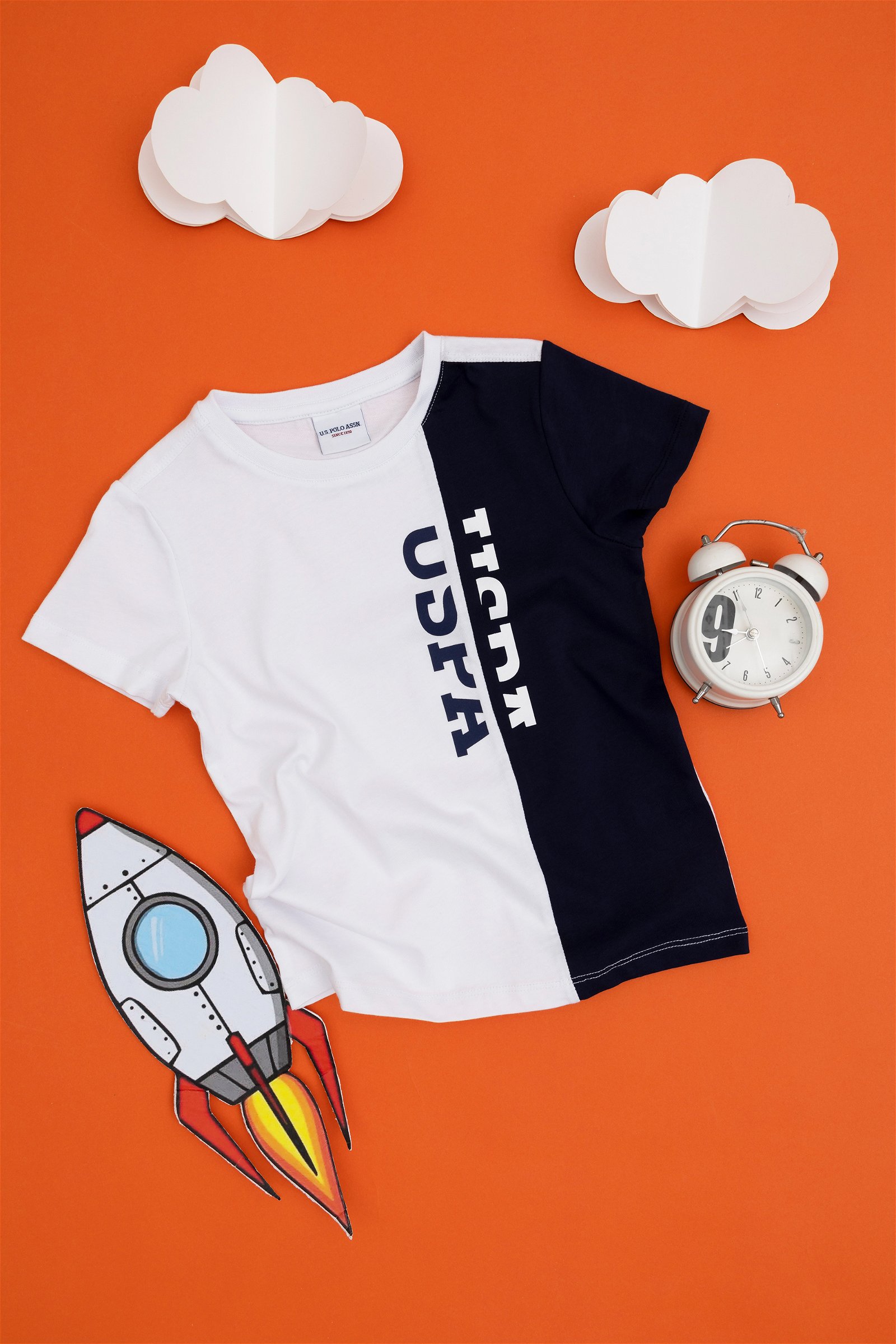تی شرت  سفید  رگولار  پسرانه یو اس پولو | US POLO ASSN