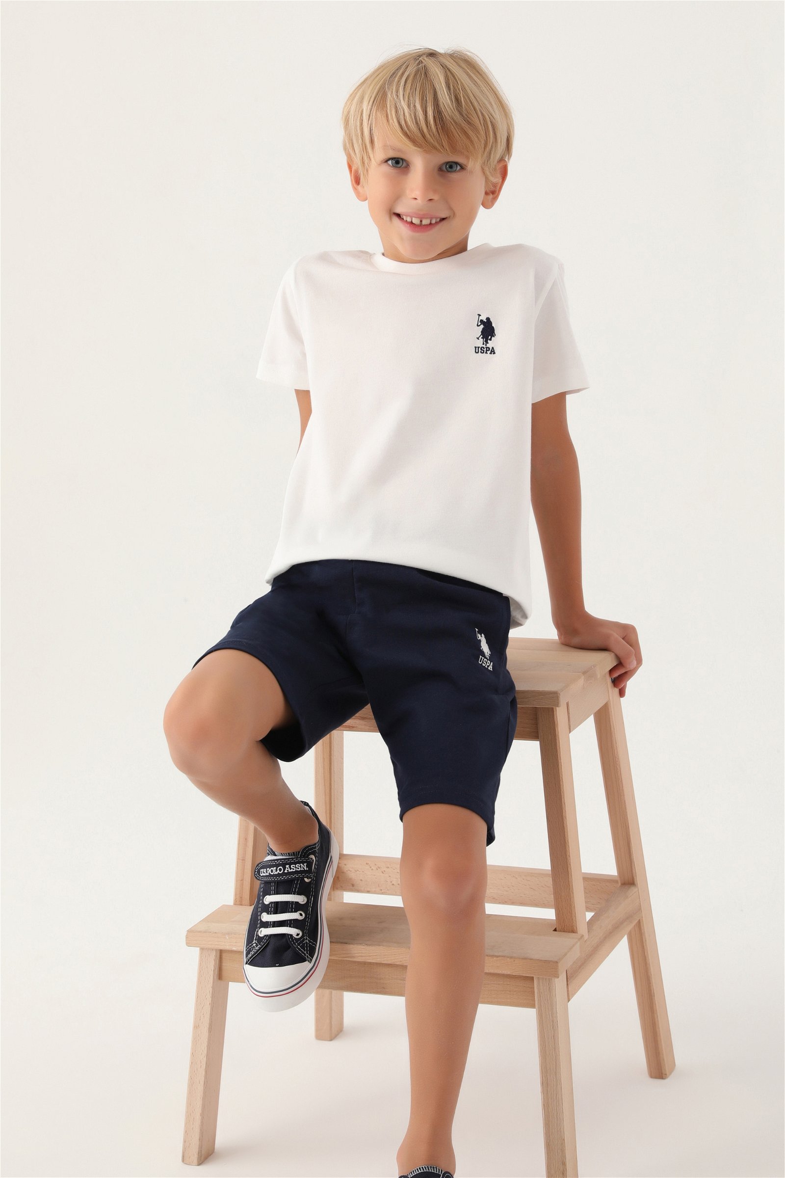 ست پیژامه  سفید  استاندارد فیت  پسرانه یو اس پولو | US POLO ASSN