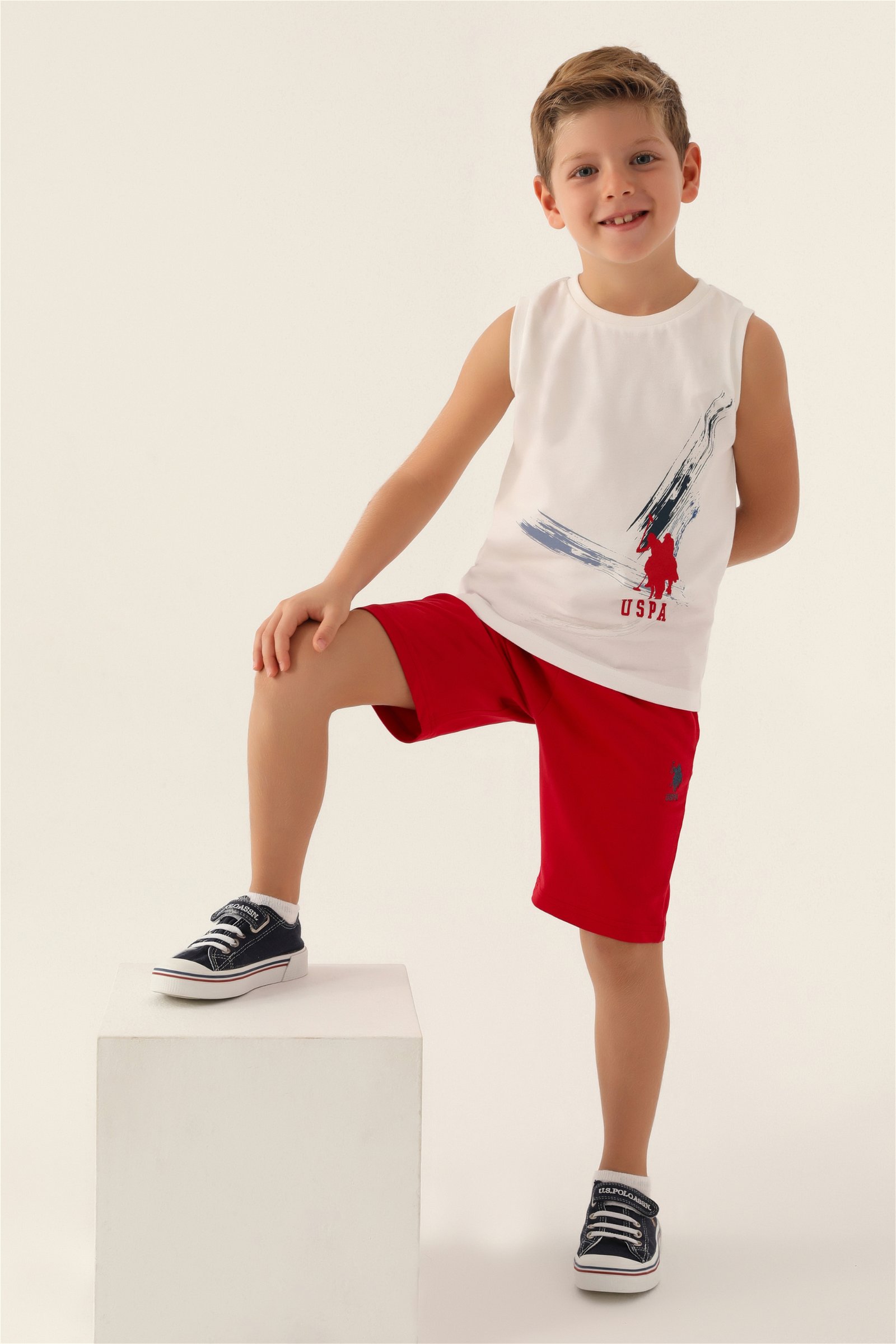 ست پیژامه  سفید  استاندارد فیت  پسرانه یو اس پولو | US POLO ASSN