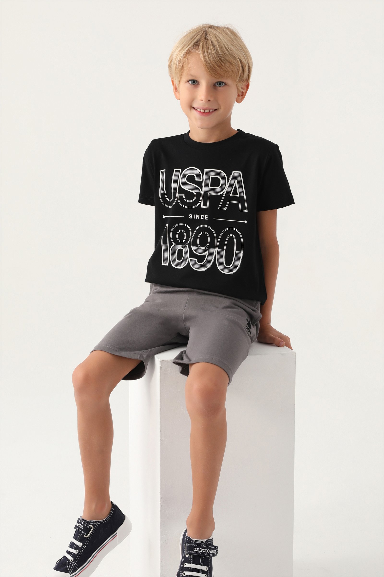 ست پیژامه  سیاه  استاندارد فیت  پسرانه یو اس پولو | US POLO ASSN