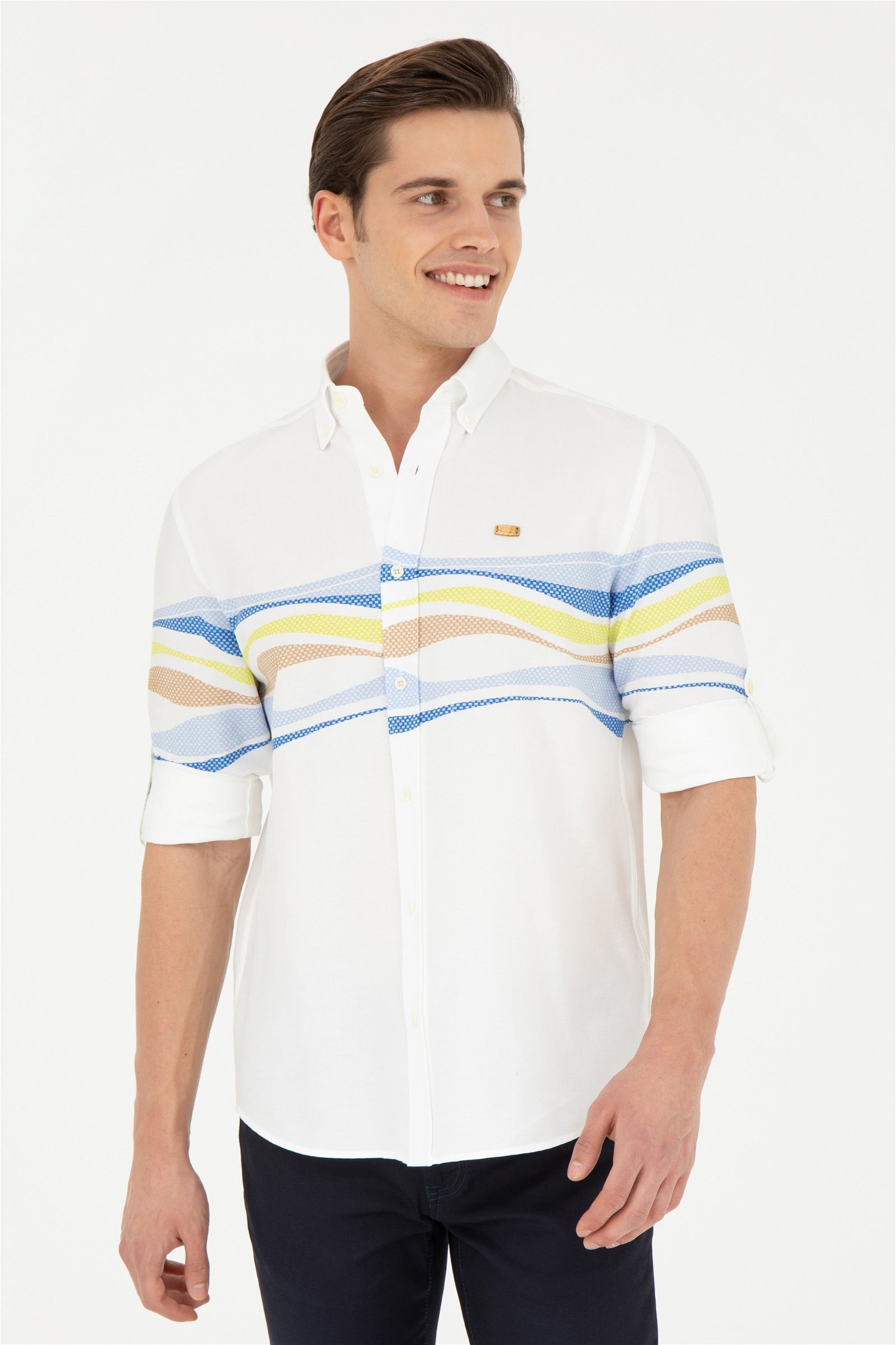 پیراهن  آبی  ریلکس  مردانه یو اس پولو | US POLO ASSN