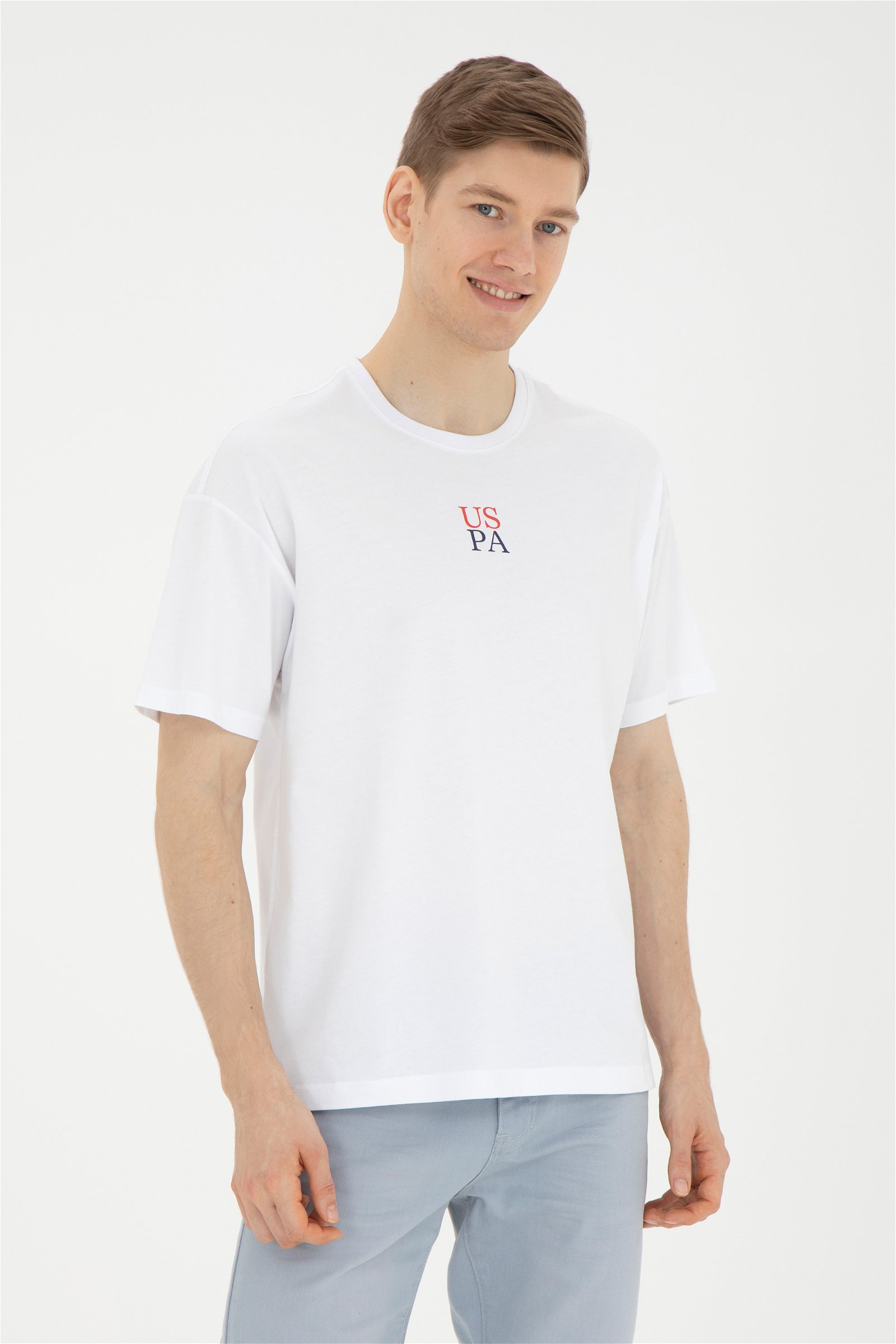 تی شرت  سفید  ریلکس  مردانه یو اس پولو | US POLO ASSN