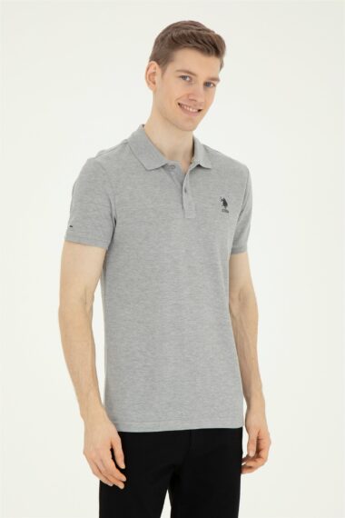 تی شرت  خاکستری ملانژ  اندامی  مردانه یو اس پولو | US POLO ASSN