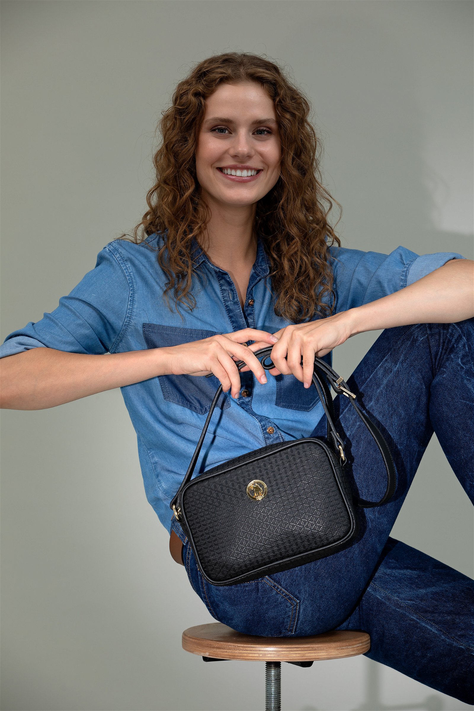 کیف  سیاه  استاندارد فیت  زنانه یو اس پولو | US POLO ASSN