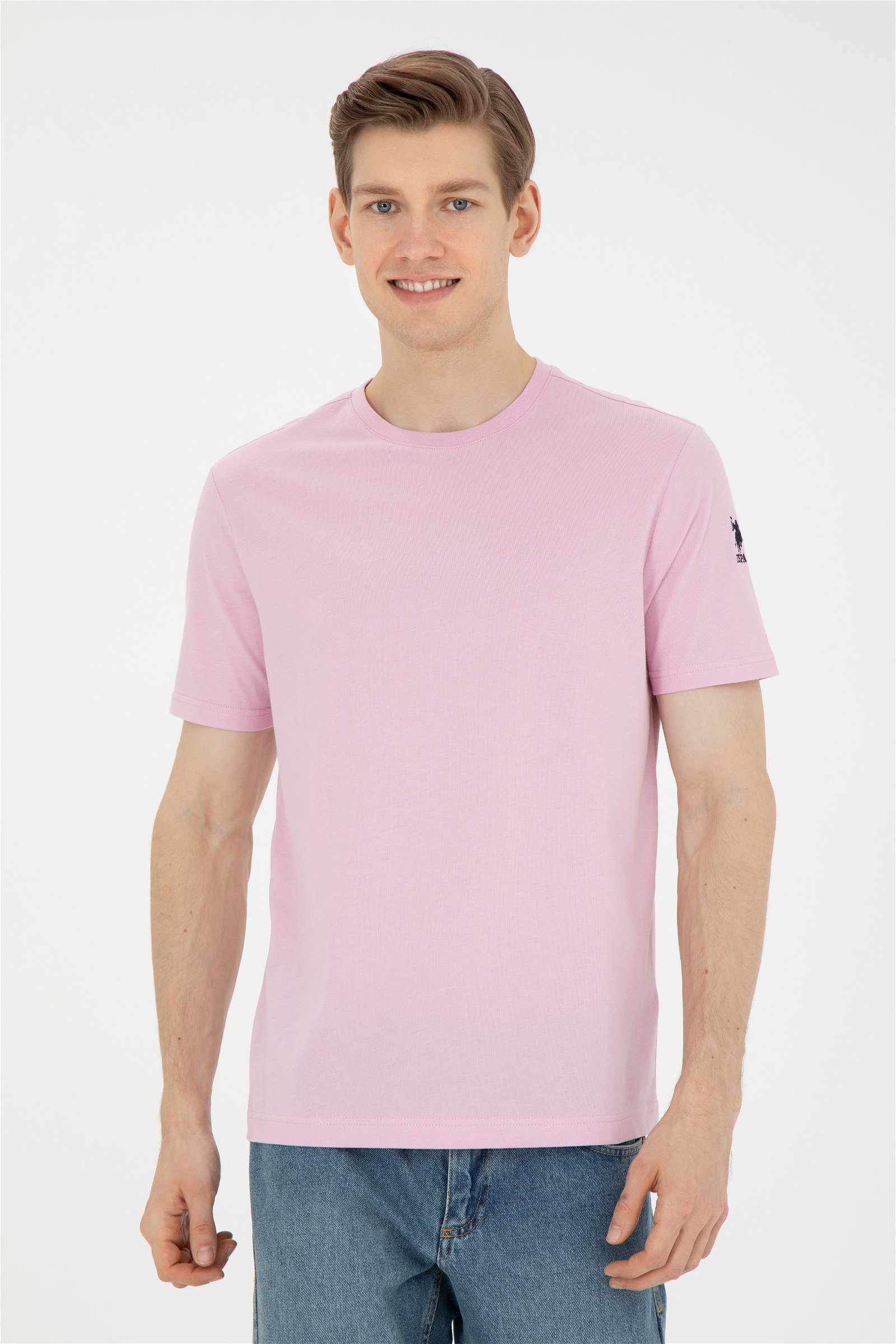 تی شرت  صورتی  رگولار  مردانه یو اس پولو | US POLO ASSN