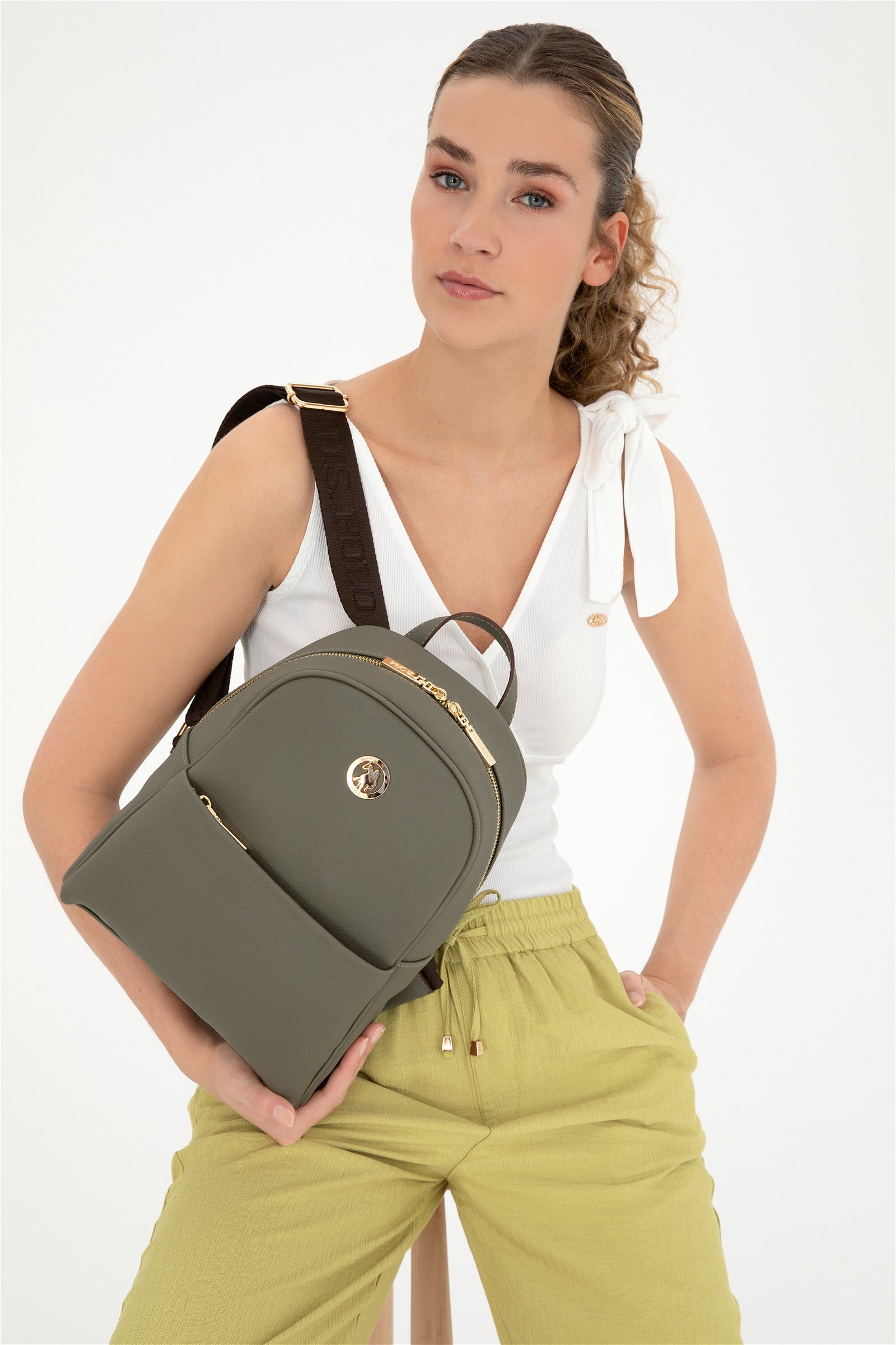 کیف  خاکی روشن  استاندارد فیت  زنانه یو اس پولو | US POLO ASSN