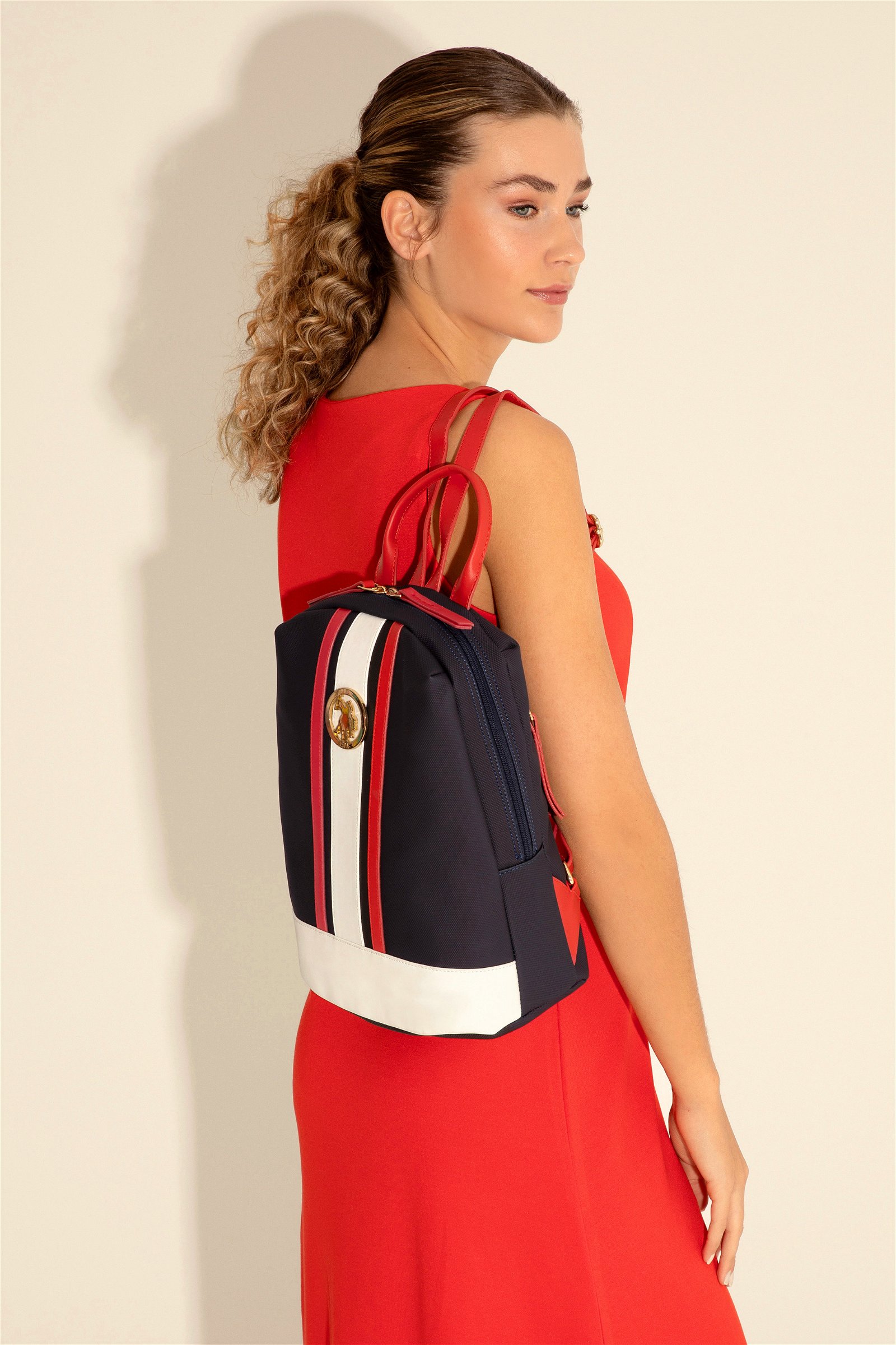 کوله پشتی  سفید  استاندارد فیت  زنانه یو اس پولو | US POLO ASSN