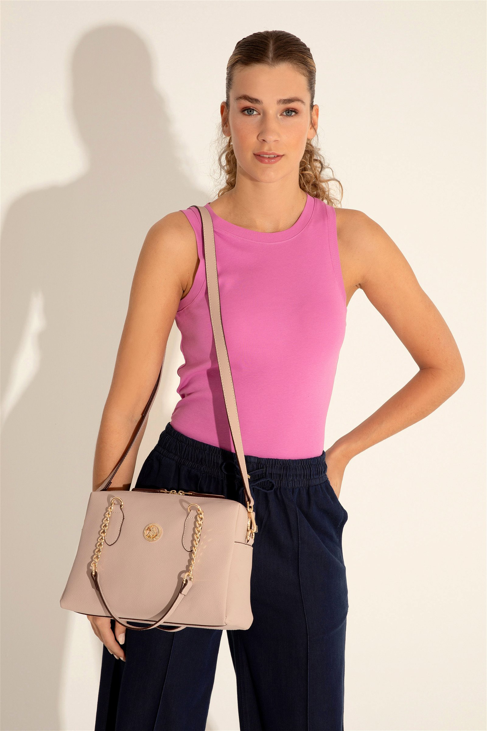 کیف  کرمی  استاندارد فیت  زنانه یو اس پولو | US POLO ASSN