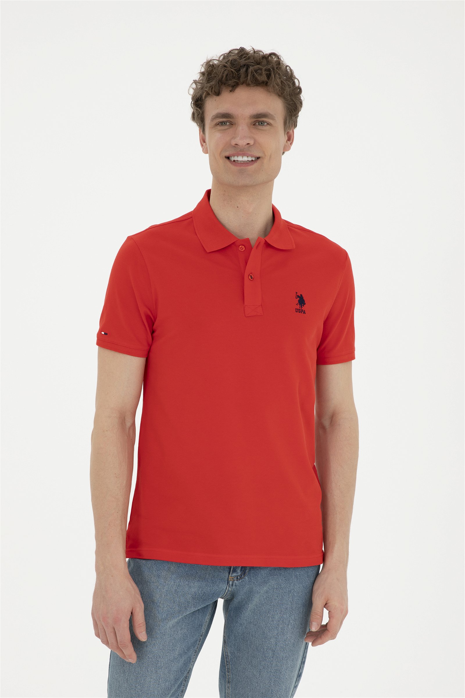 تی شرت  قرمز  اندامی  مردانه یو اس پولو | US POLO ASSN