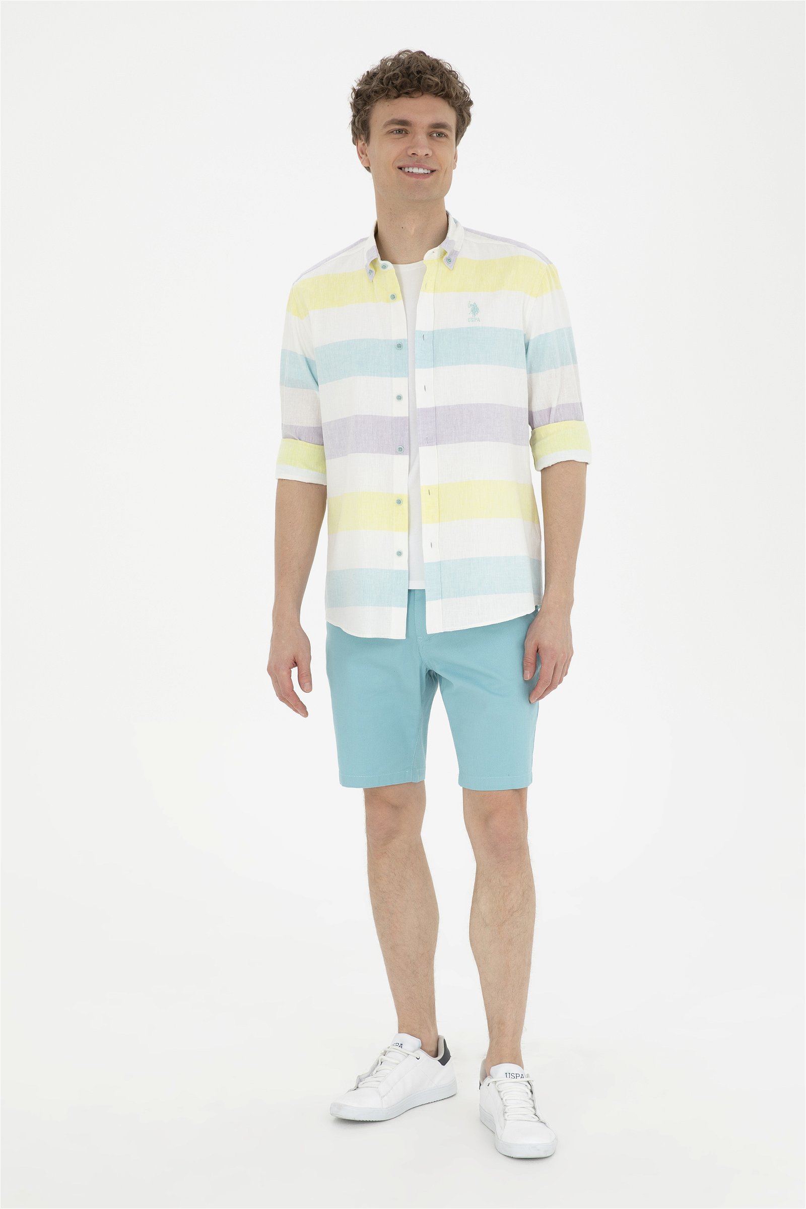 شلوارک  نعناعی  رگولار  مردانه یو اس پولو | US POLO ASSN