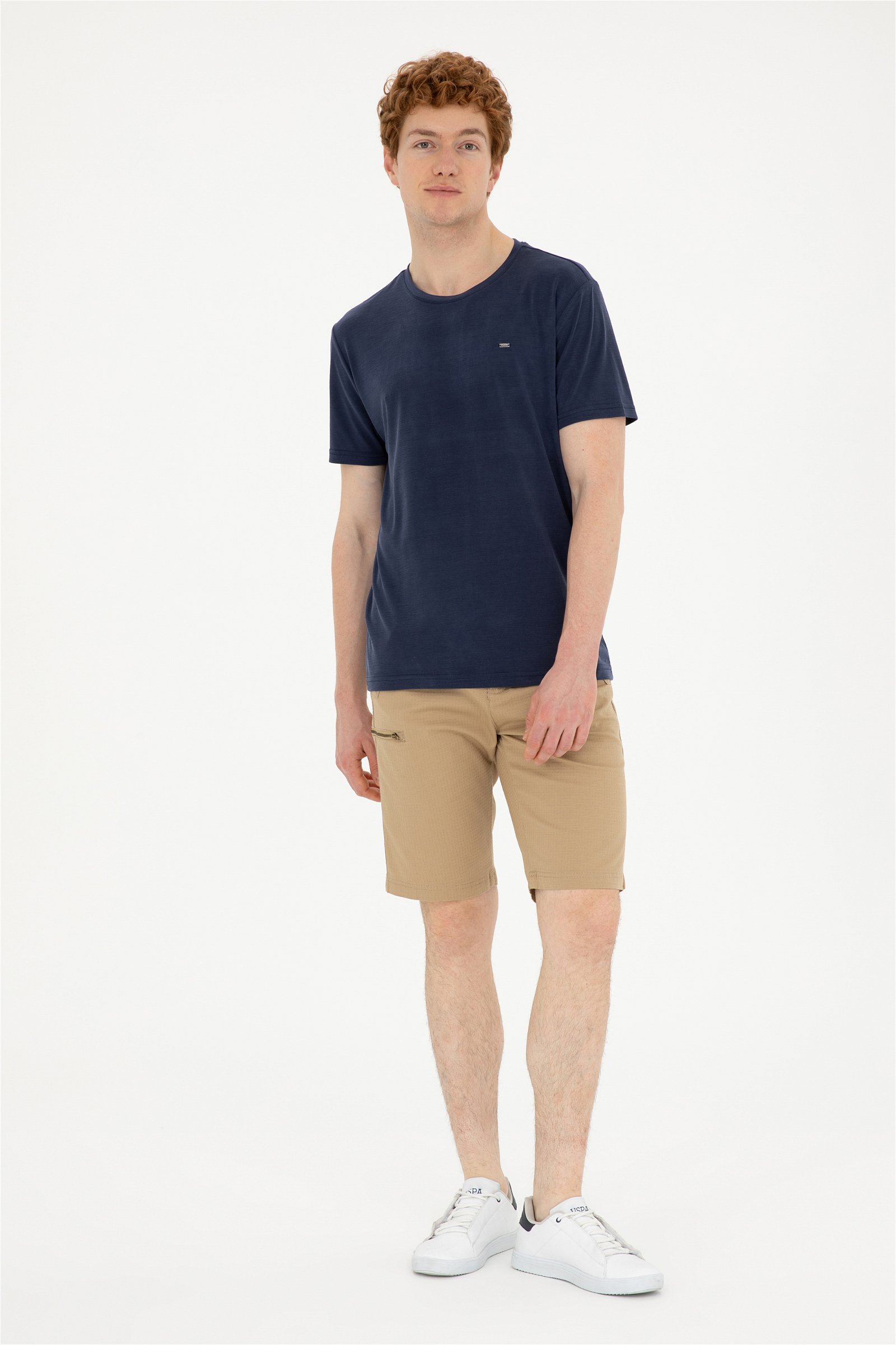 شلوارک  کرمی  ریلکس  مردانه یو اس پولو | US POLO ASSN