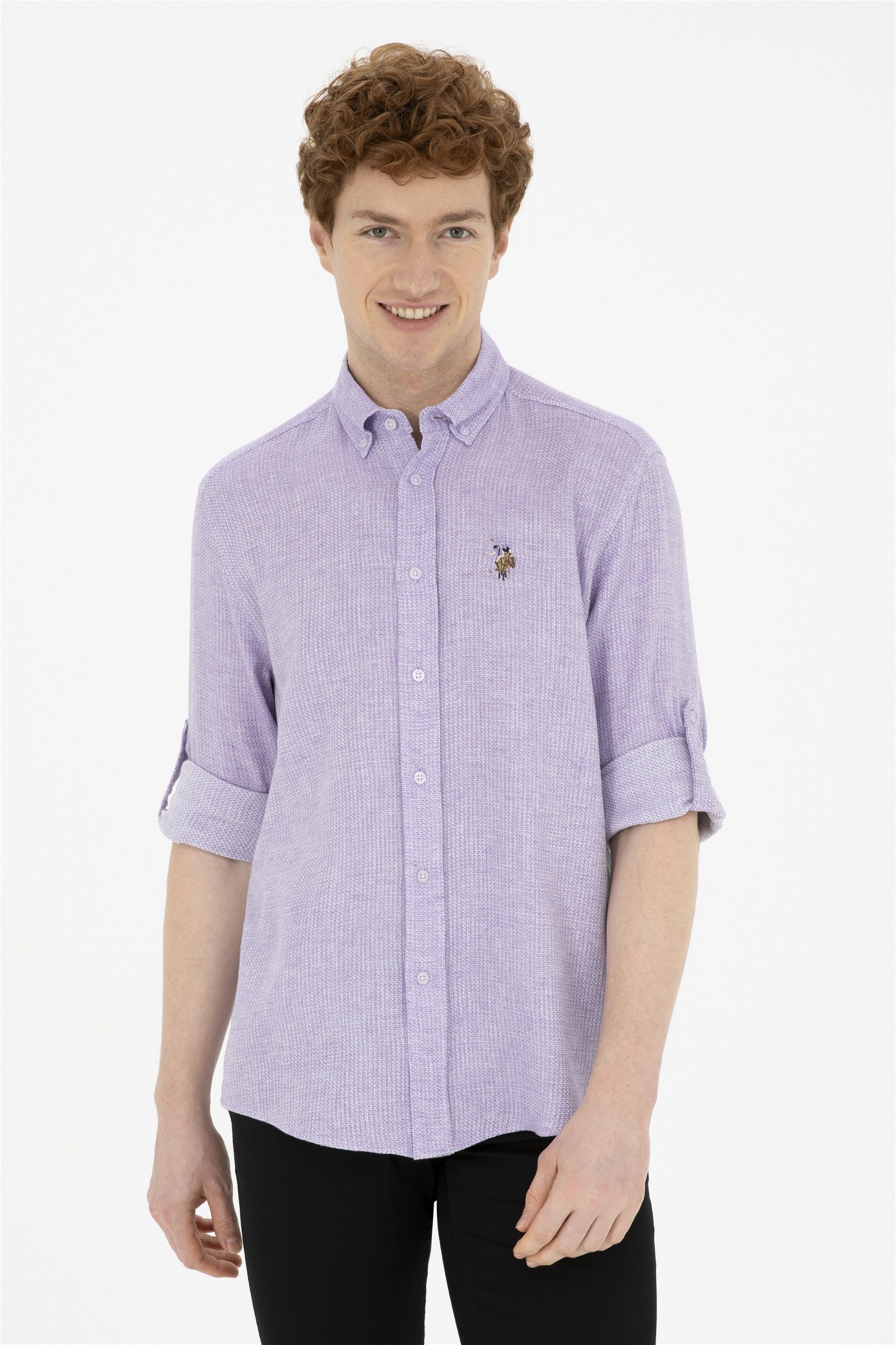 پیراهن  یاسی  ریلکس  مردانه یو اس پولو | US POLO ASSN