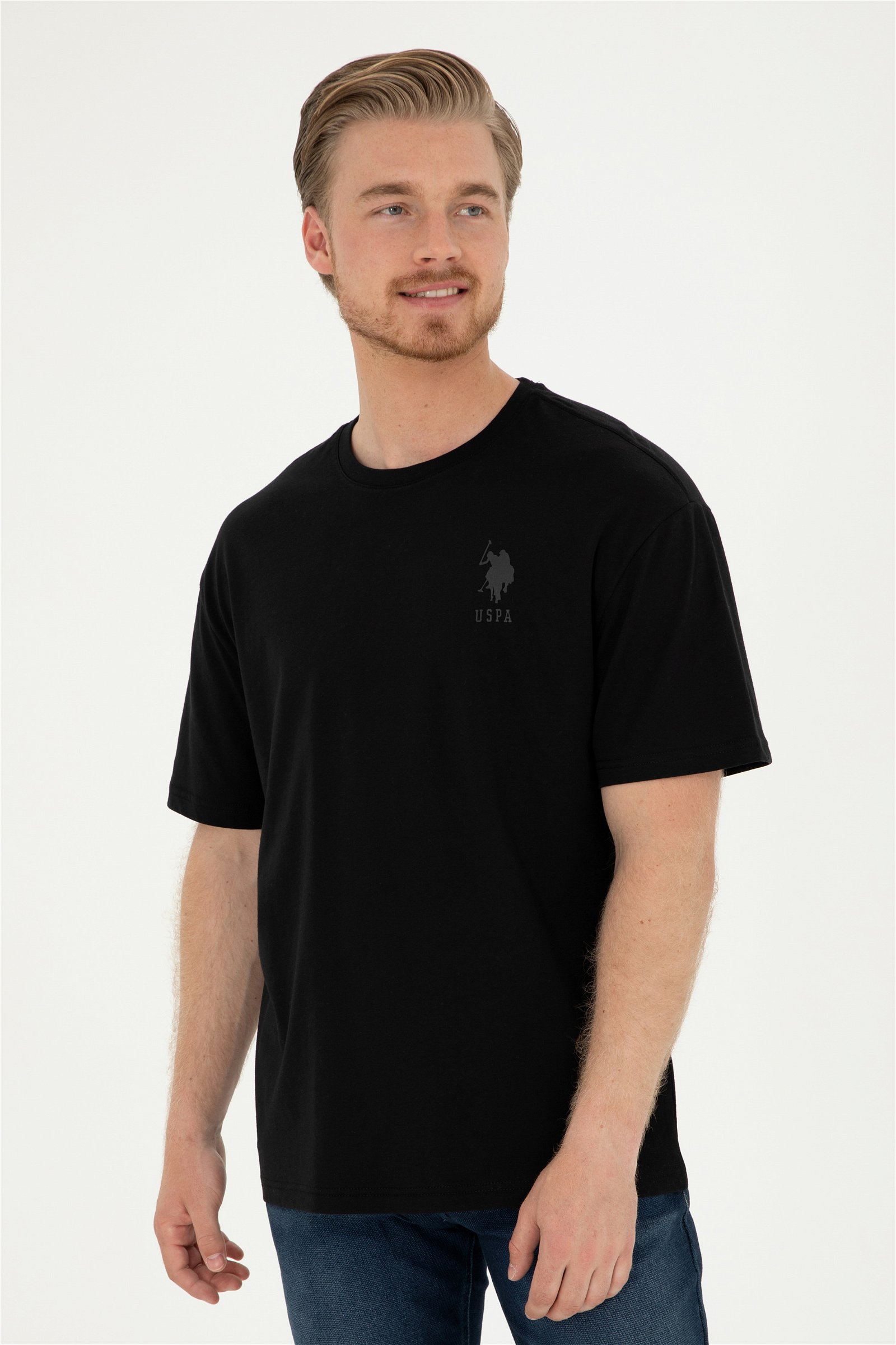 تی شرت  سیاه  ریلکس  مردانه یو اس پولو | US POLO ASSN