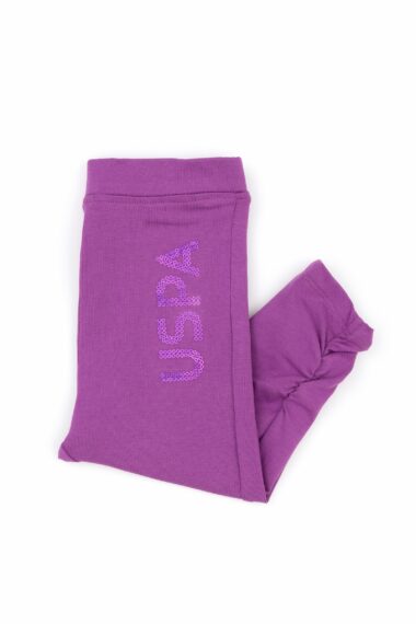شلوار گرمکن  بنفش  Tights Fit  دخترانه یو اس پولو | US POLO ASSN
