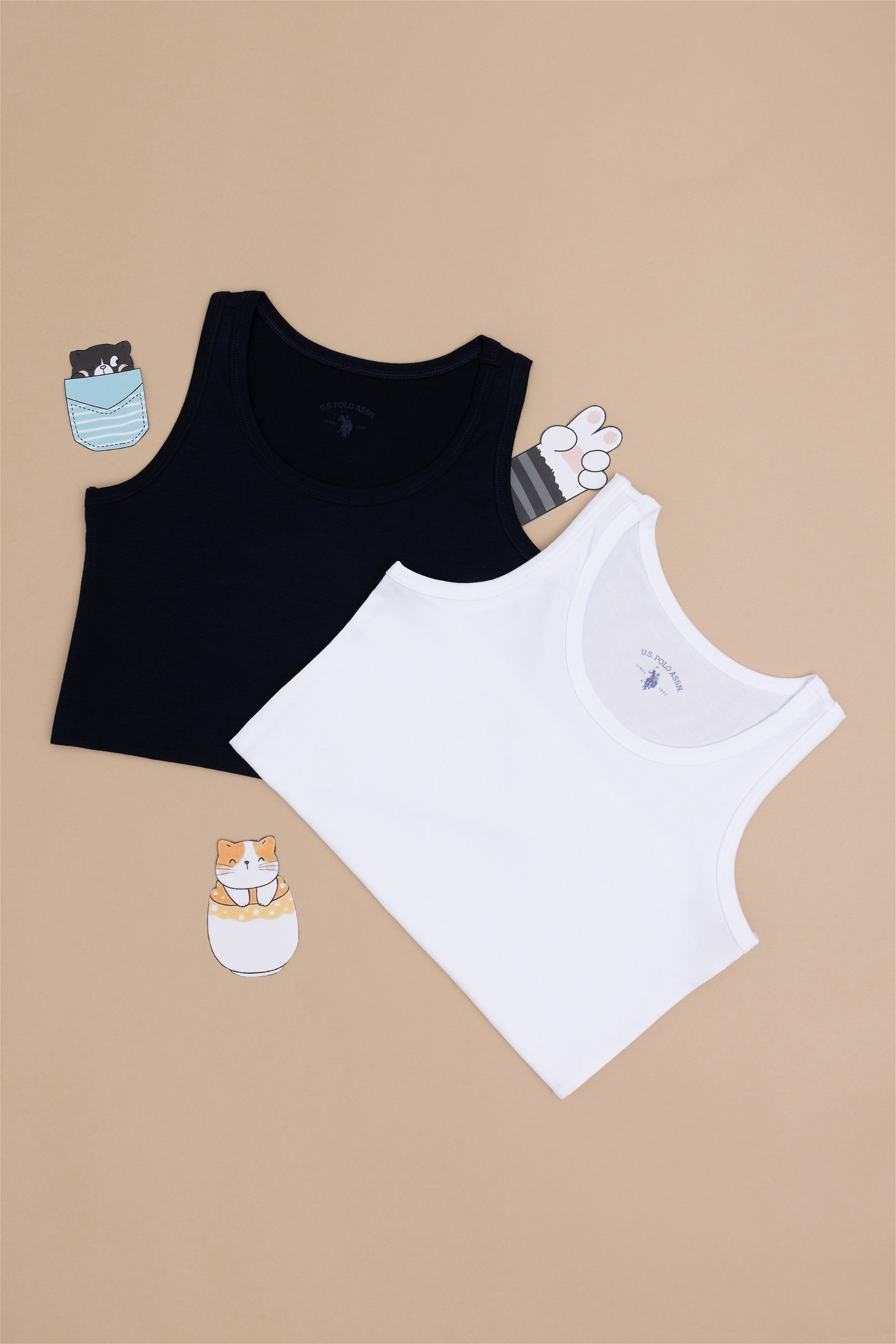زیرپیراهنی  سفید  استاندارد فیت  پسرانه یو اس پولو | US POLO ASSN