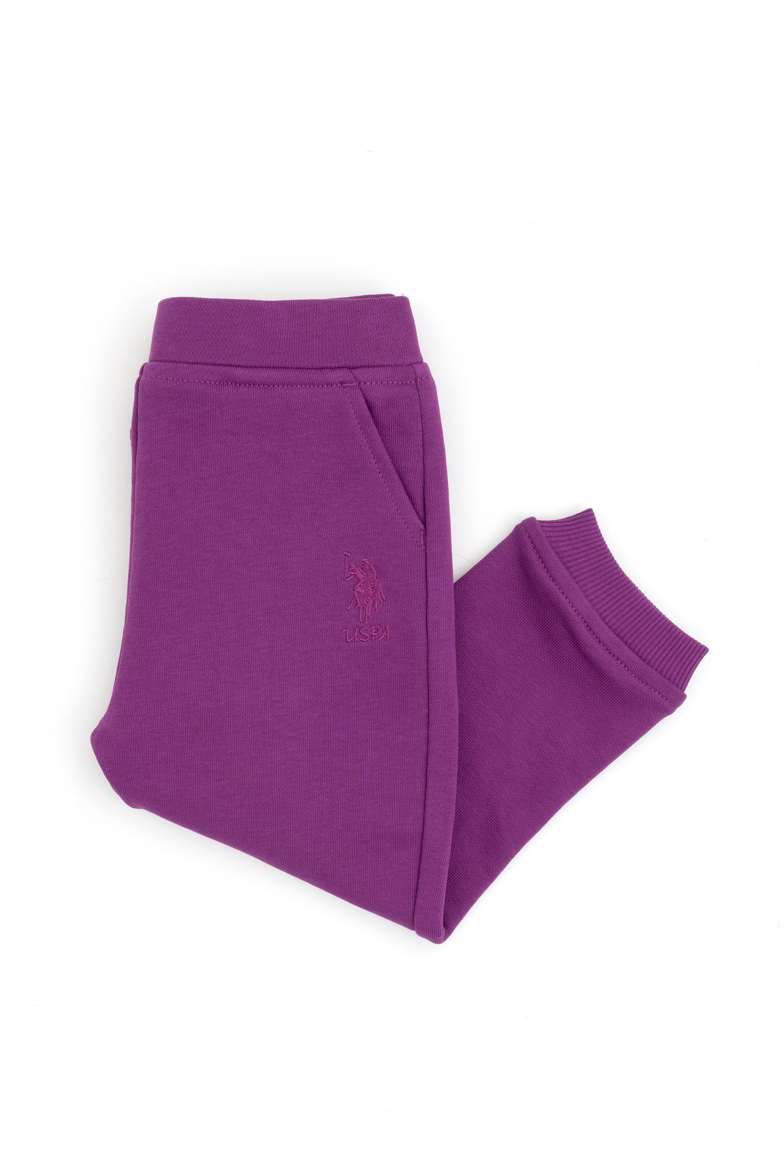 شلوار گرمکن  بنفش  استاندارد فیت  دخترانه یو اس پولو | US POLO ASSN