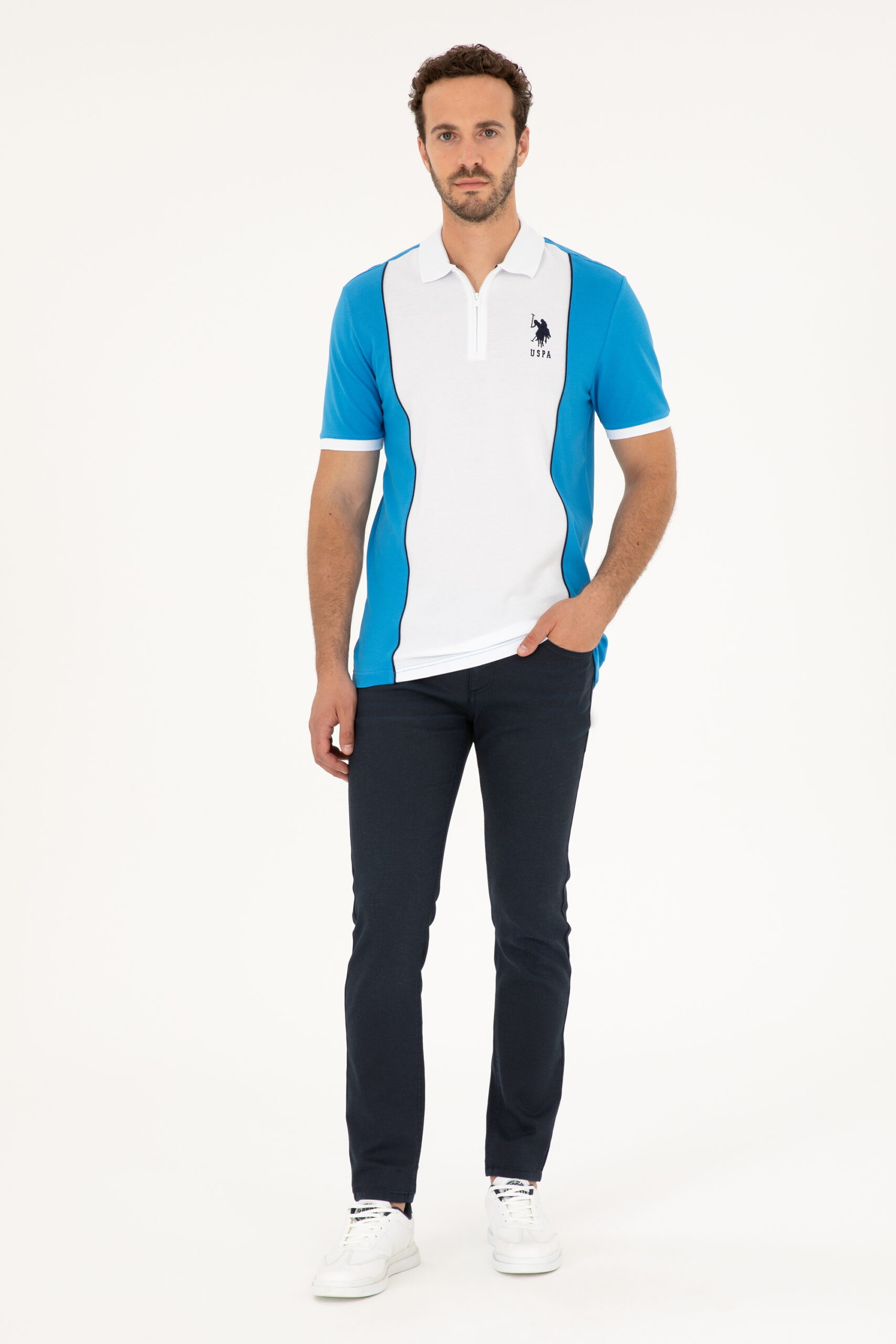 شلوار جین  لاجورد  اندامی  مردانه یو اس پولو | US POLO ASSN