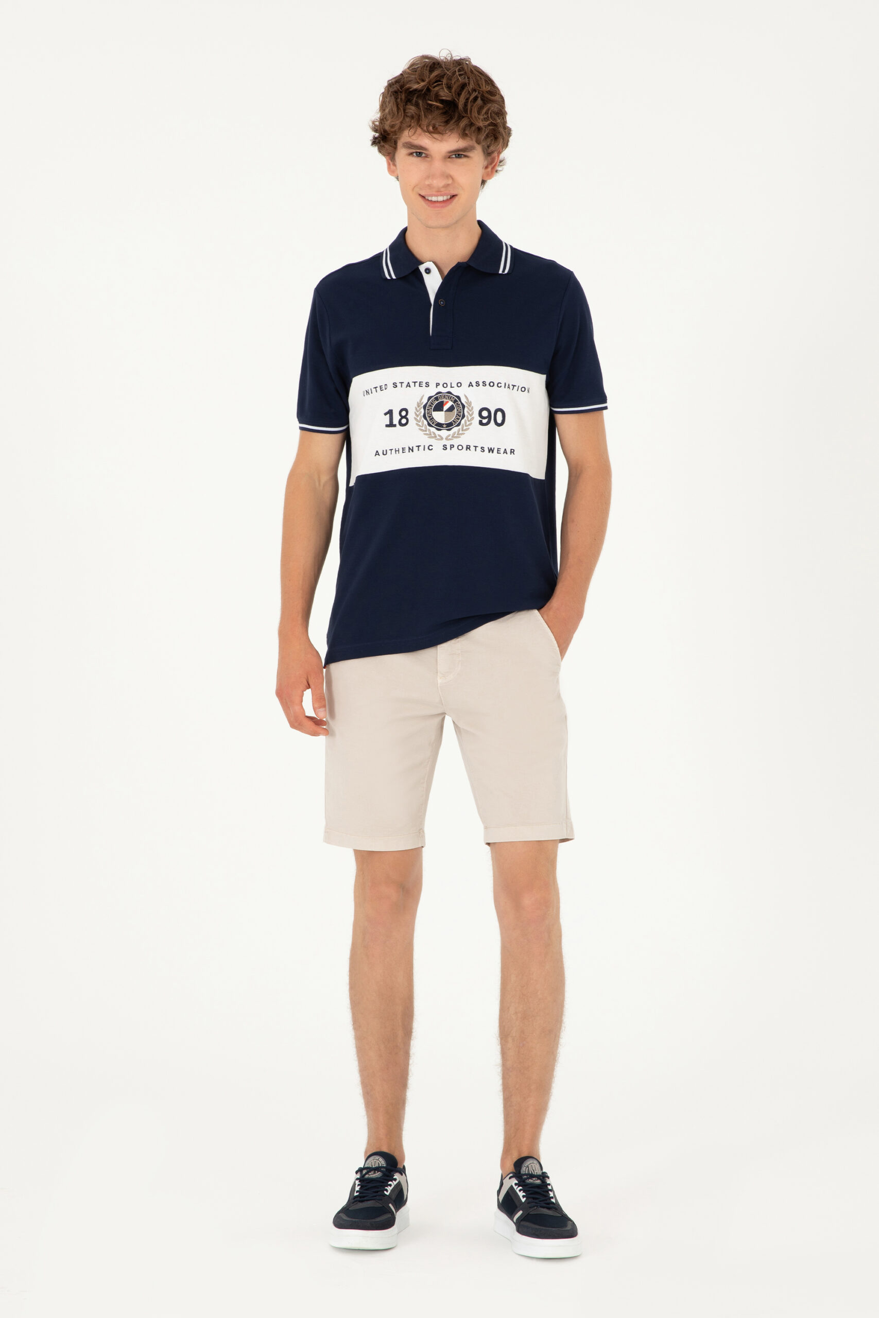 شلوارک  خاکستری  رگولار  مردانه یو اس پولو | US POLO ASSN