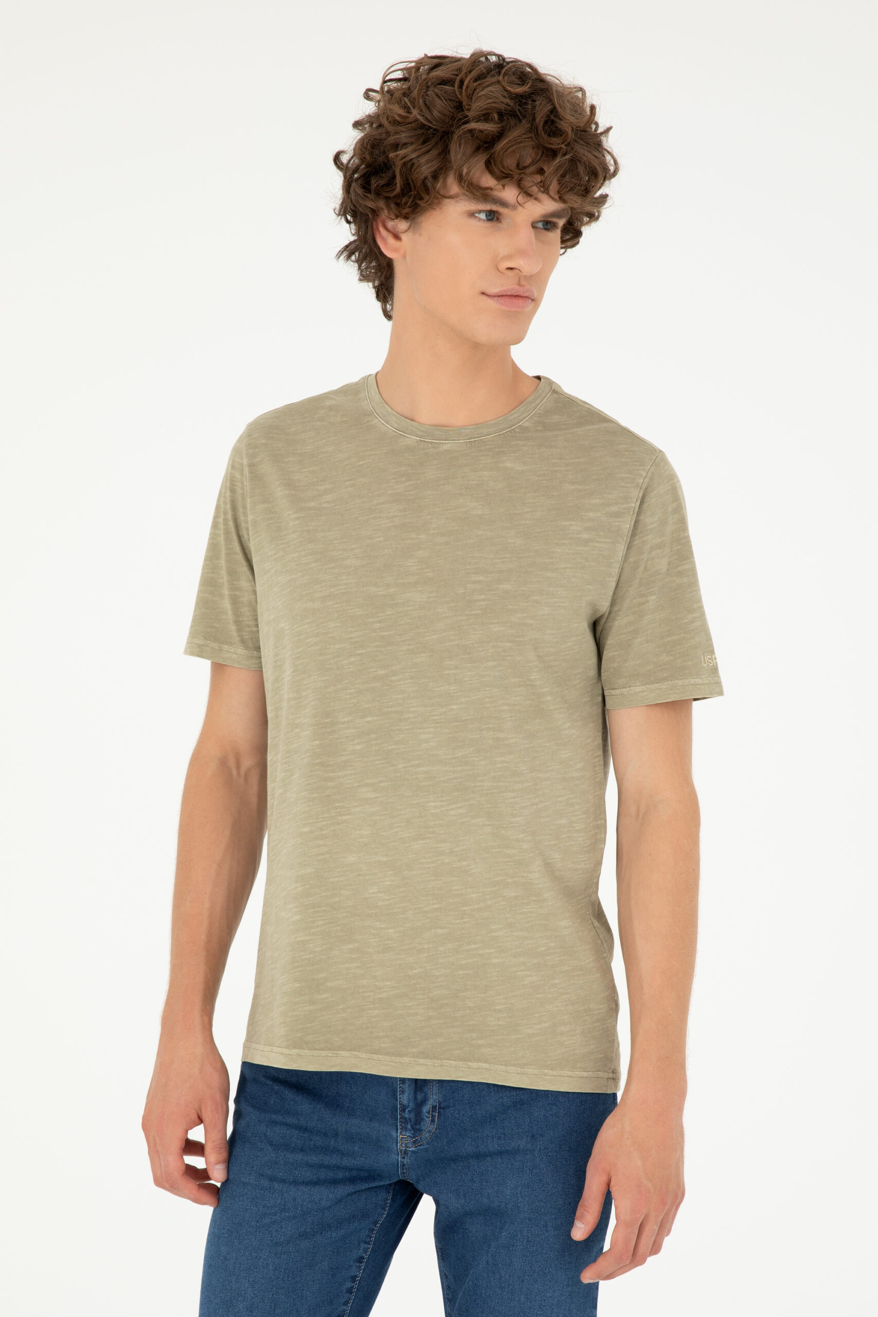 تی شرت  خاکی  رگولار  مردانه یو اس پولو | US POLO ASSN
