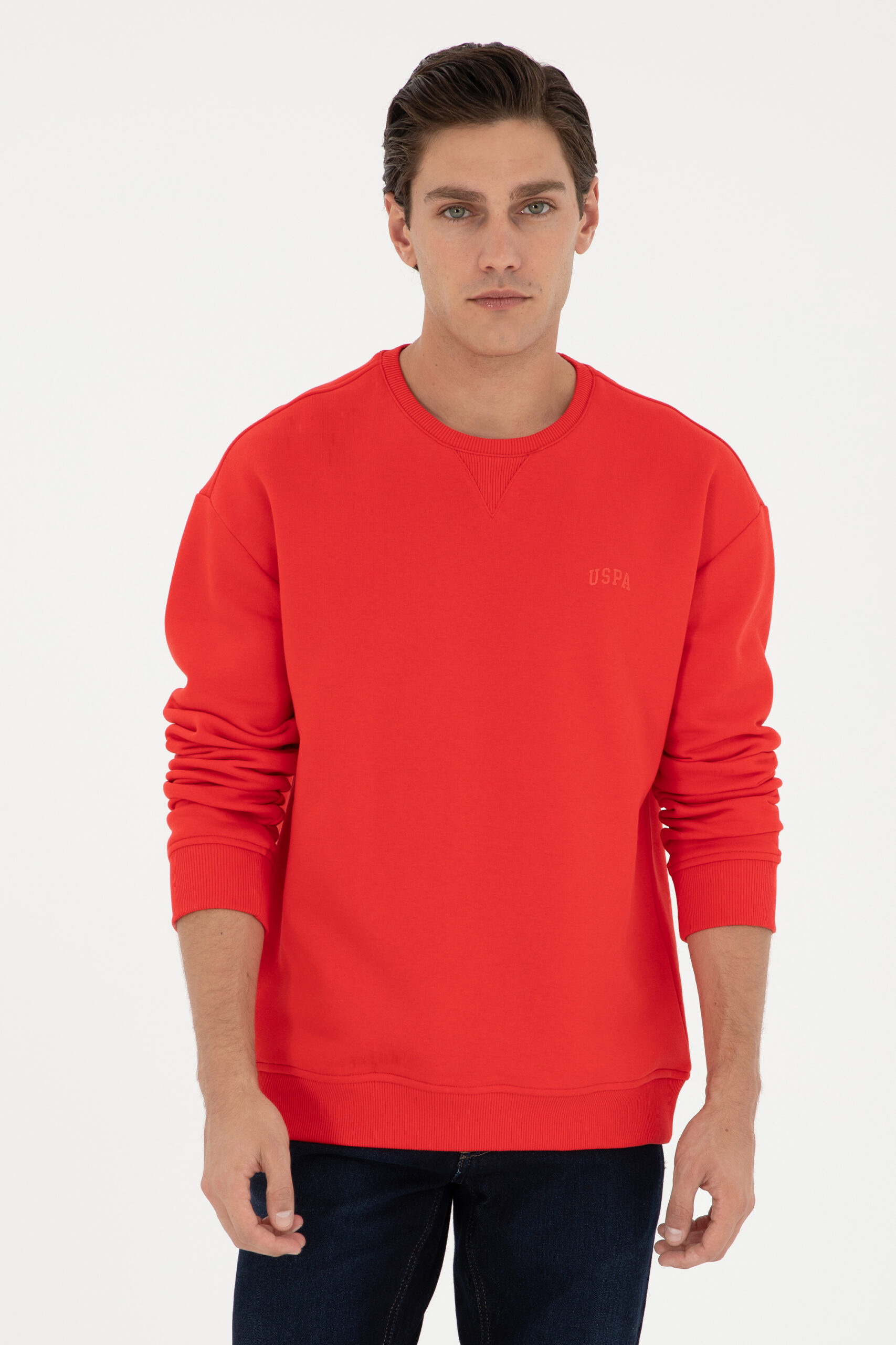 سویشرت  قرمز  ریلکس  مردانه یو اس پولو | US POLO ASSN