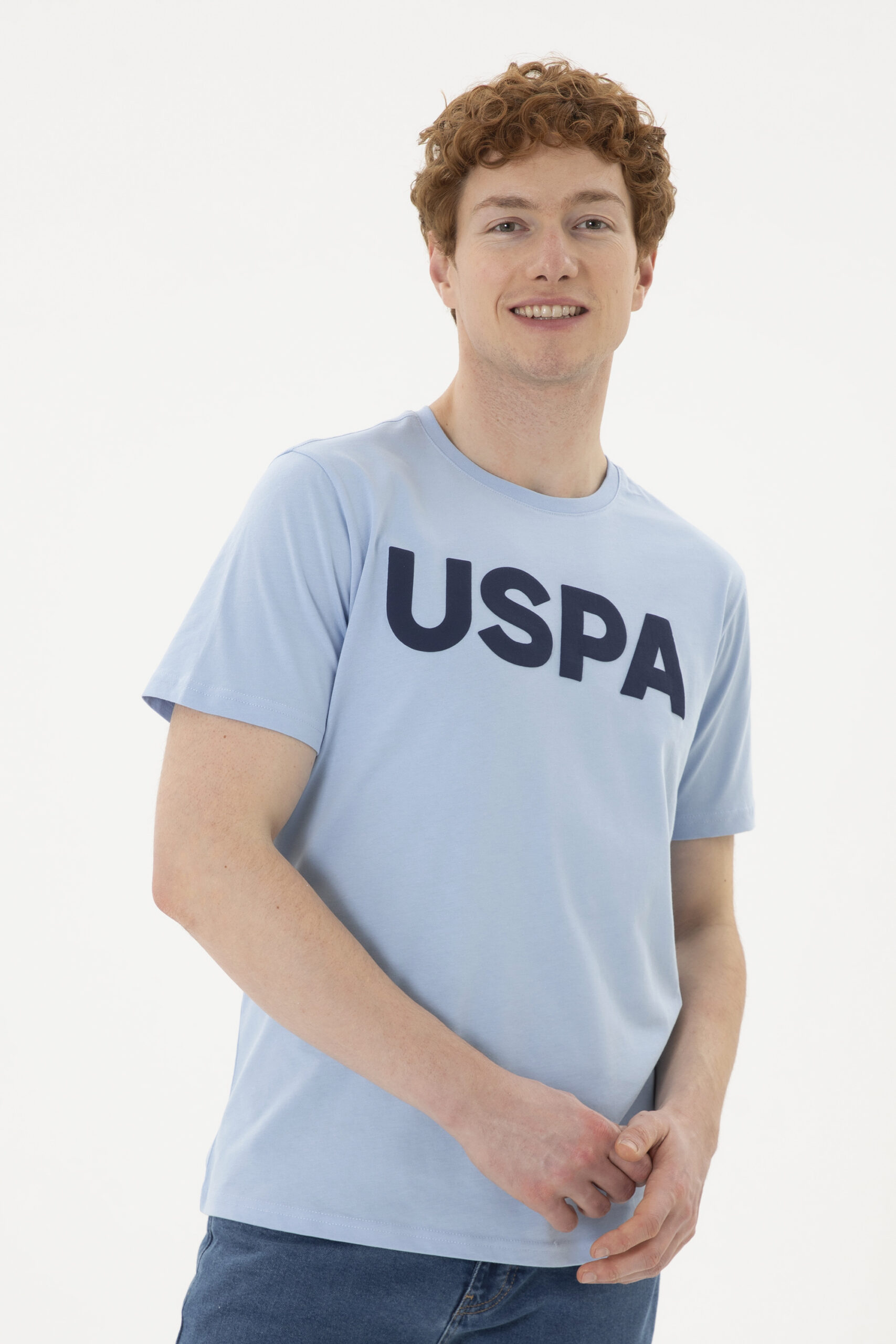 تی شرت  سورمه ای روشن  رگولار  مردانه یو اس پولو | US POLO ASSN