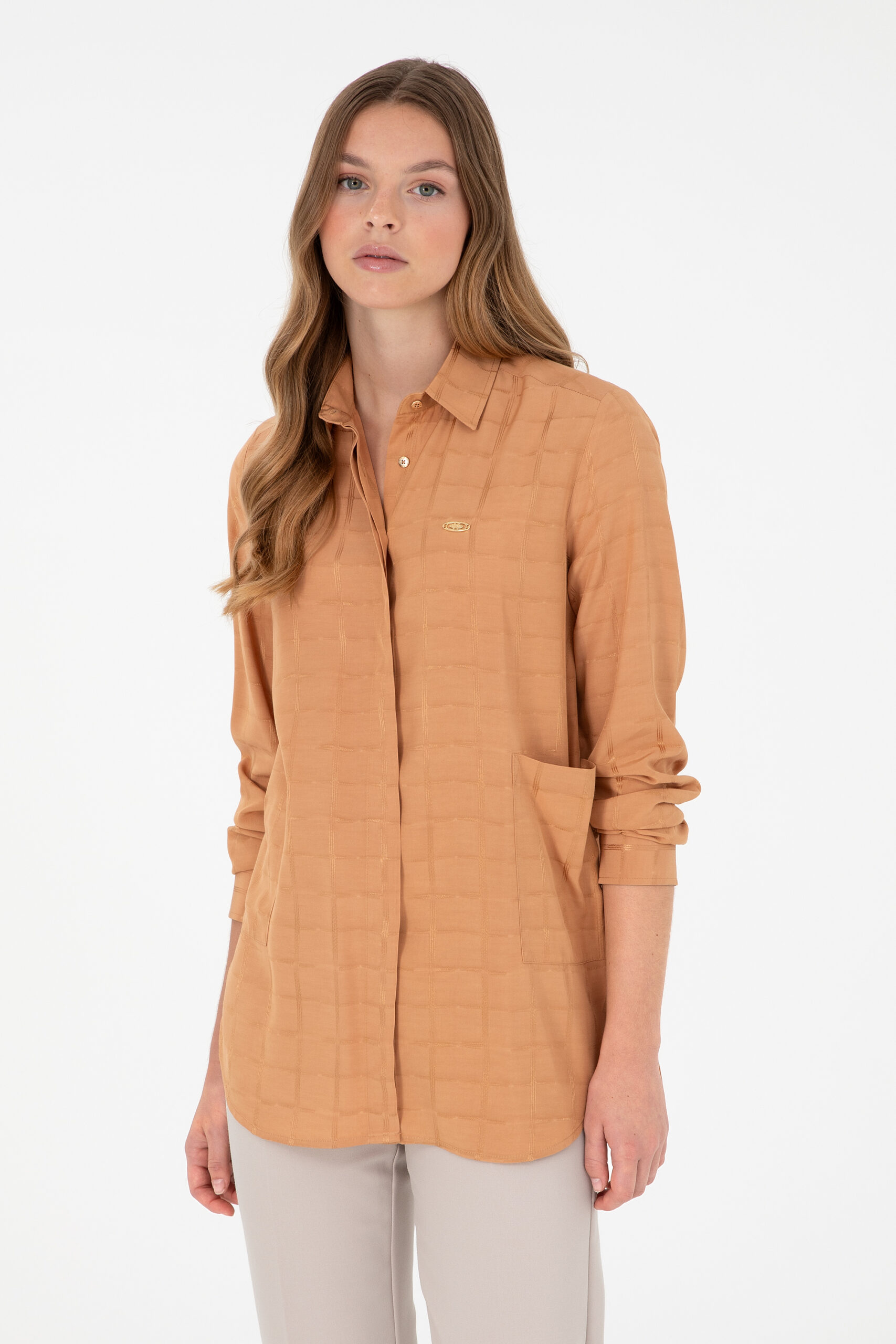 پیراهن  شتری  رگولار  زنانه یو اس پولو | US POLO ASSN
