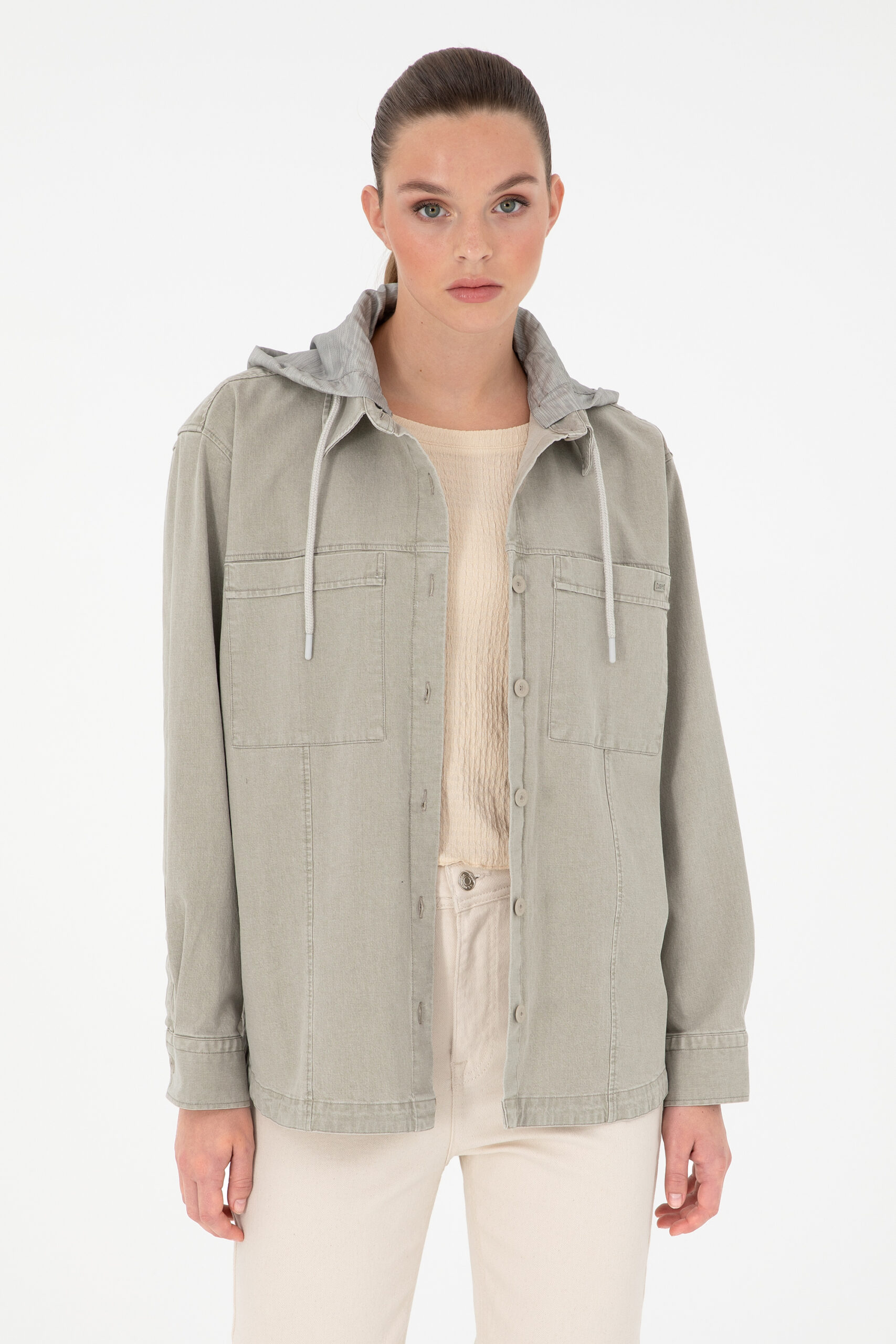 پیراهن  خاکی روشن  Oversize  زنانه یو اس پولو | US POLO ASSN