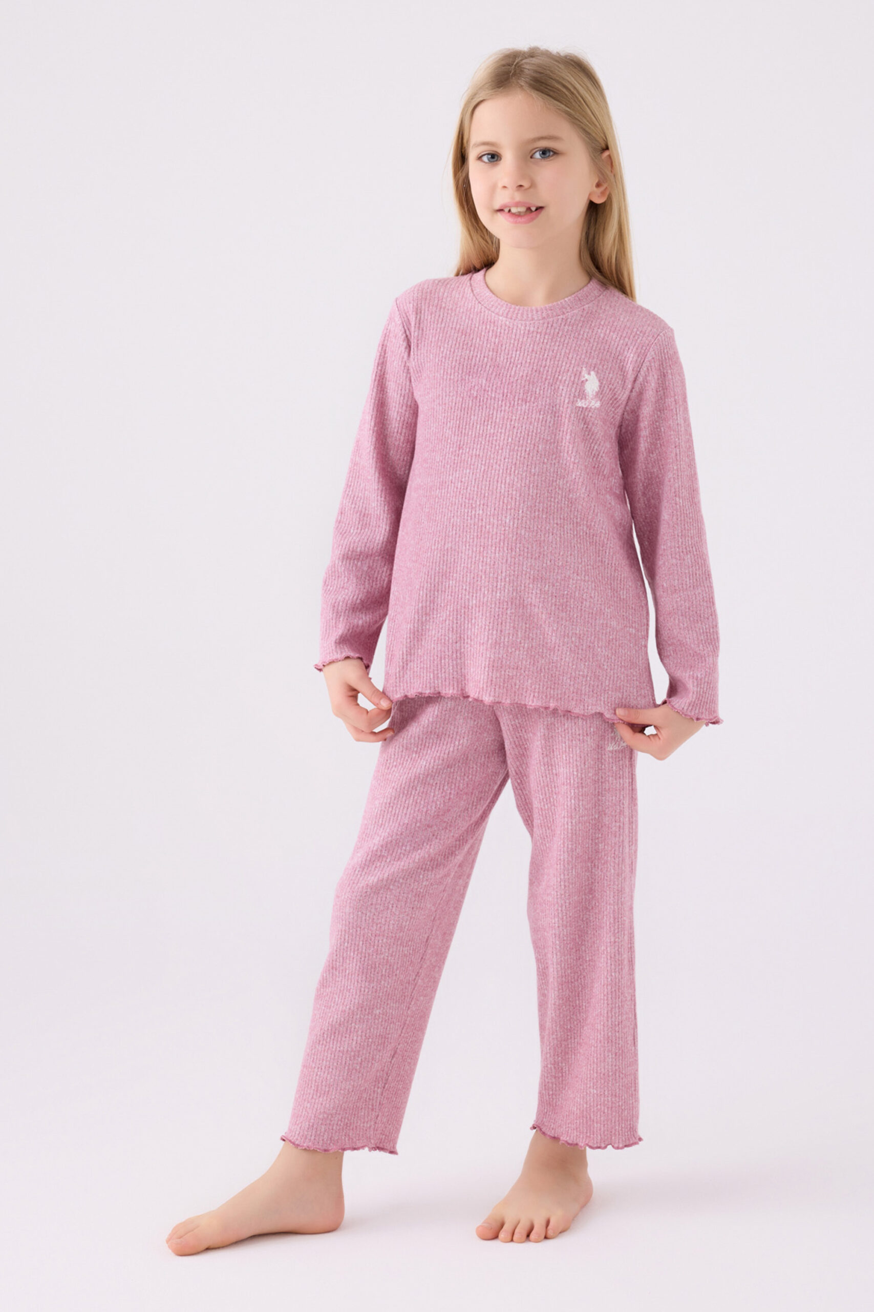 شلوار گرمکن  بنفش  استاندارد فیت  دخترانه یو اس پولو | US POLO ASSN