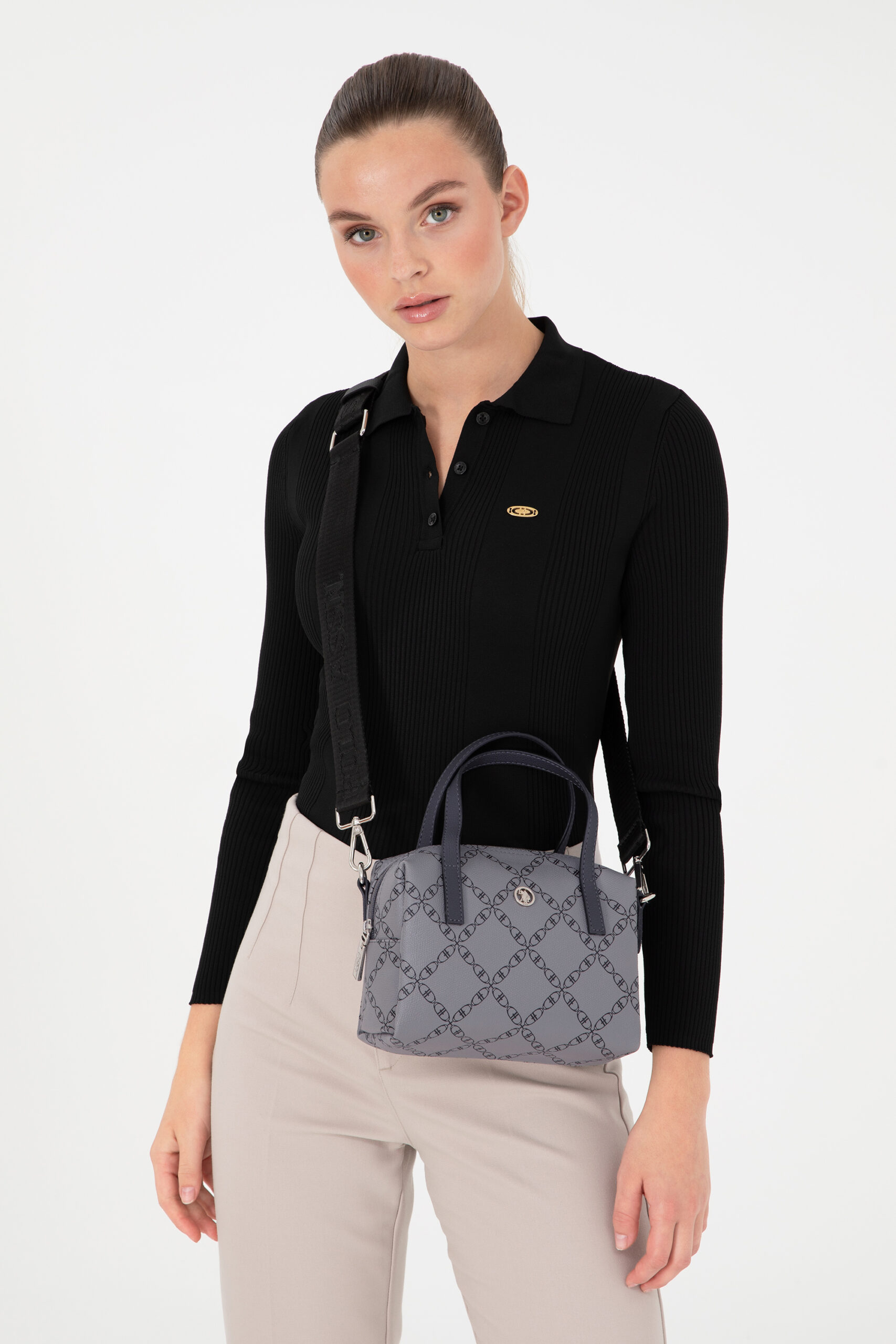 کیف  خاکستری  استاندارد فیت  زنانه یو اس پولو | US POLO ASSN