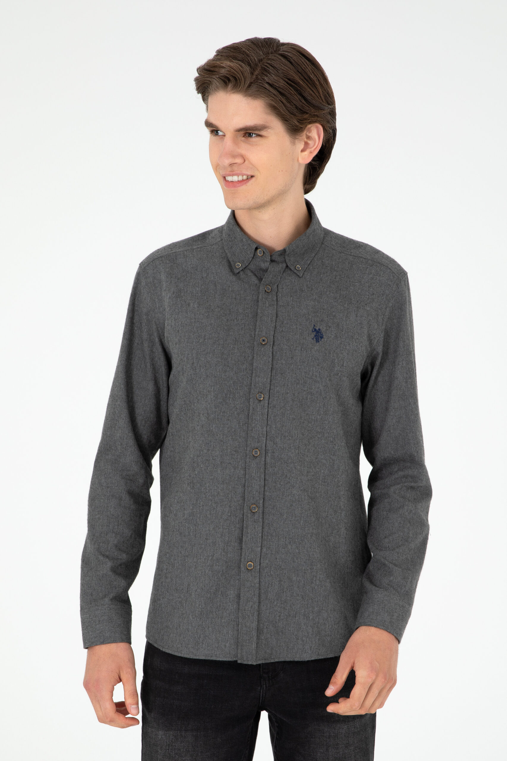 پیراهن  زغالی  اندامی  مردانه یو اس پولو | US POLO ASSN