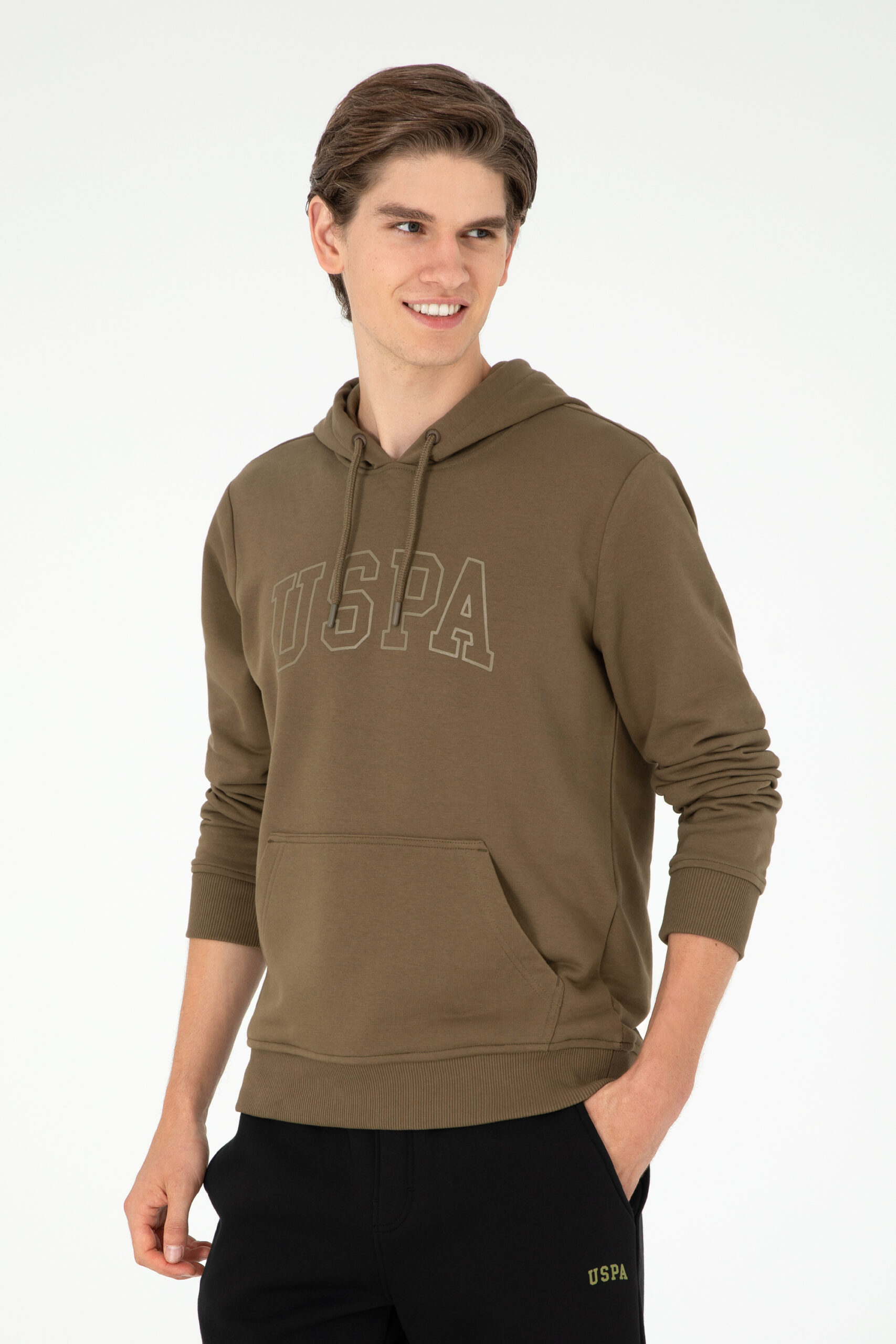 سویشرت  خاکی  رگولار  مردانه یو اس پولو | US POLO ASSN